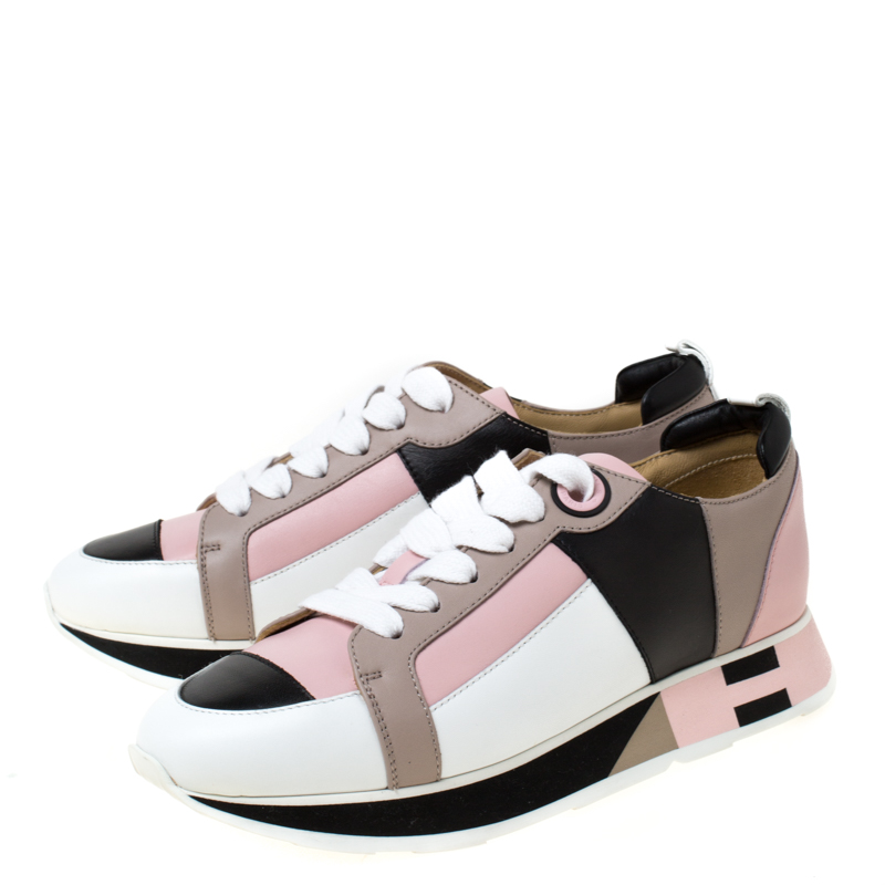 Hermes Multicolor Leather Rebus Lace Up 