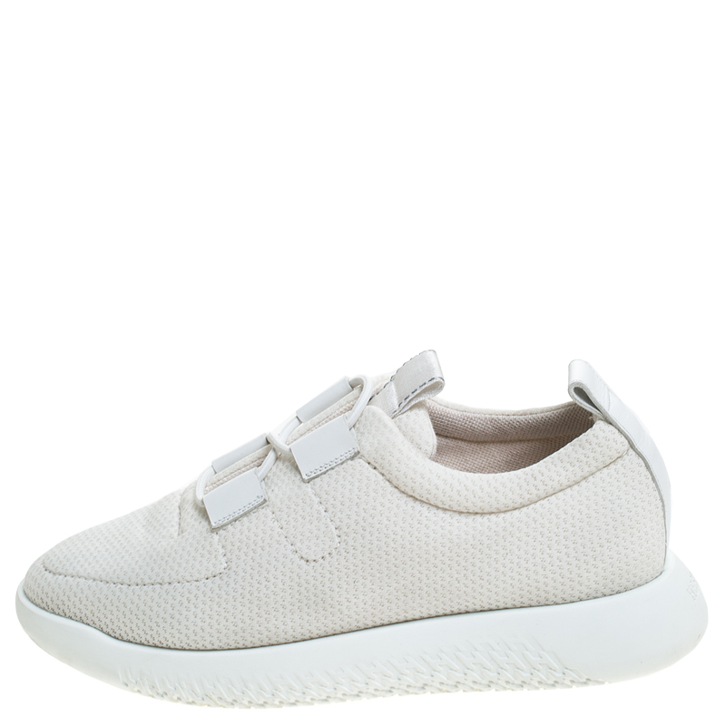 

Hermes White Mesh Team Sneakers Size