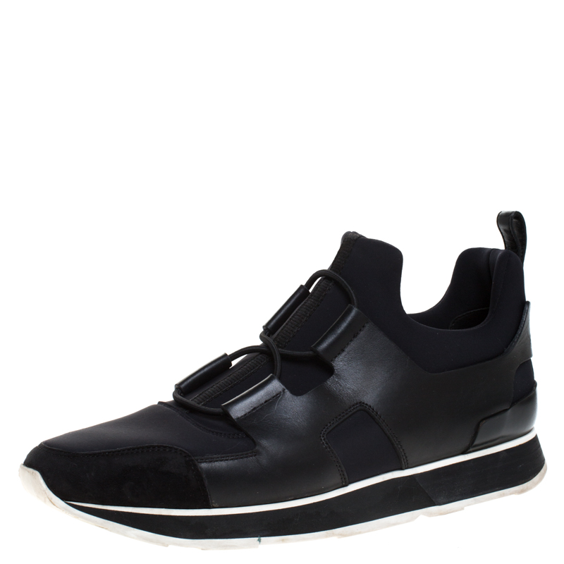 black hermes sneakers