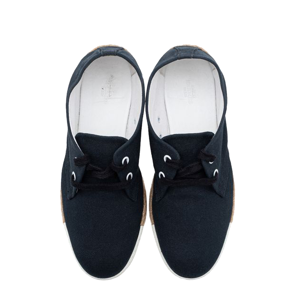 

Hermes Navy Blue Suede Rosa Espadrille Sneakers