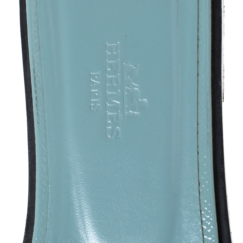 Hermes Oran Blue Emerald Sandal Limited Edition Flats 40 – Mightychic