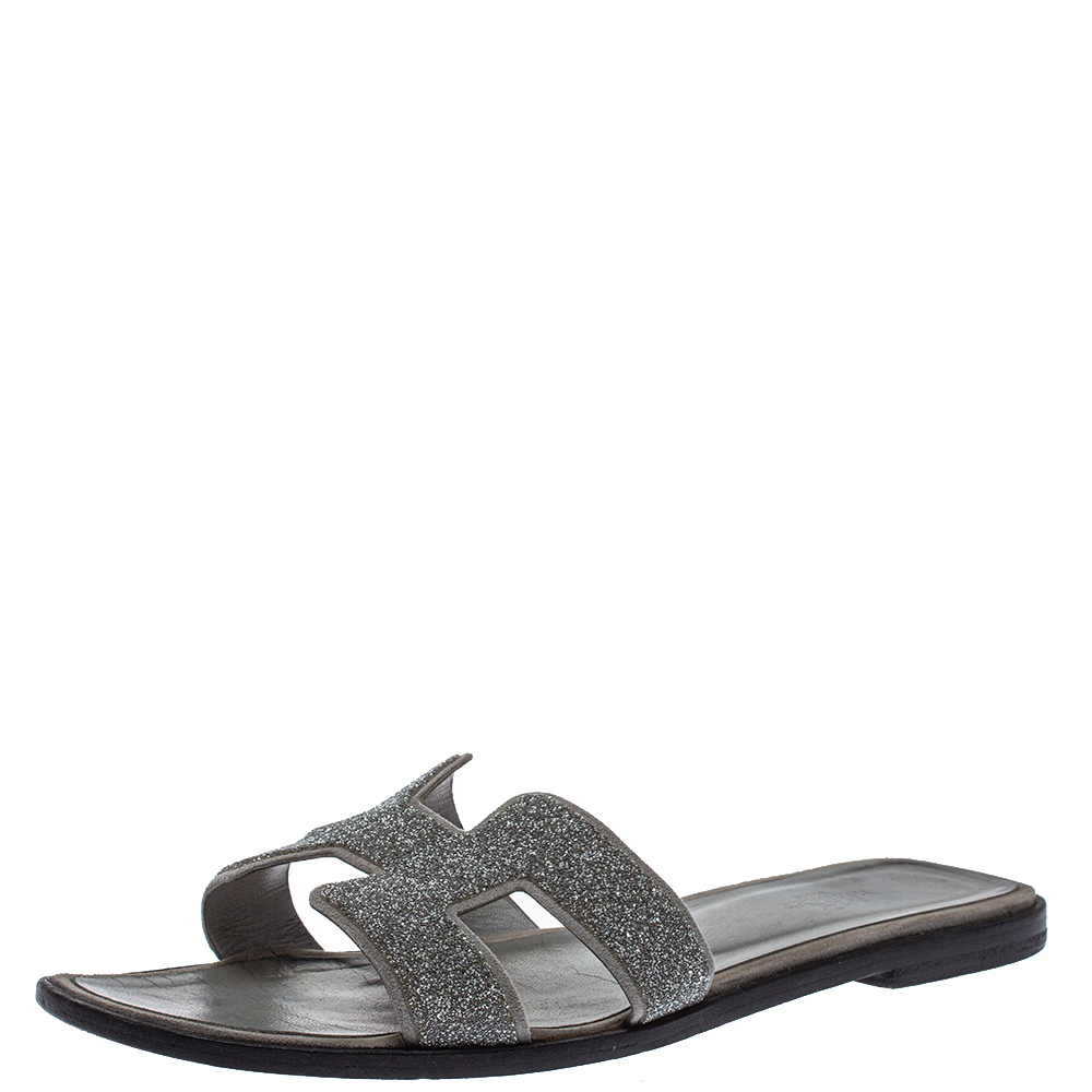 silver glitter slides