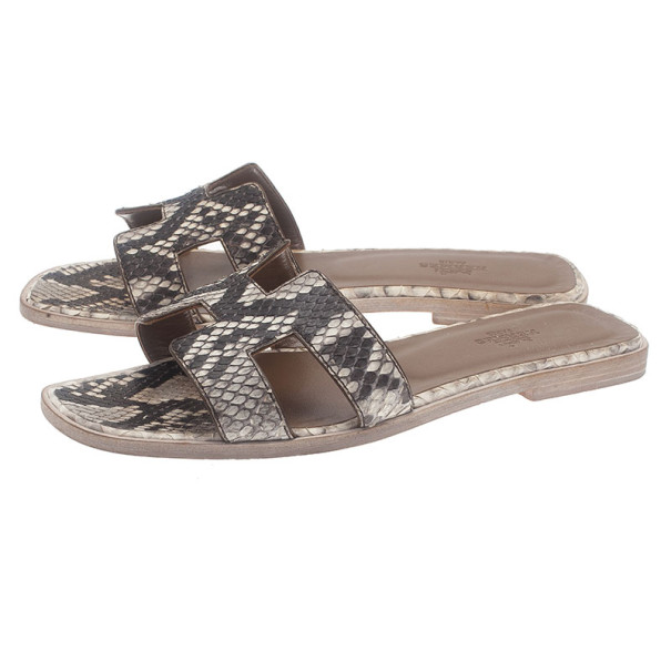 hermes snakeskin sandals