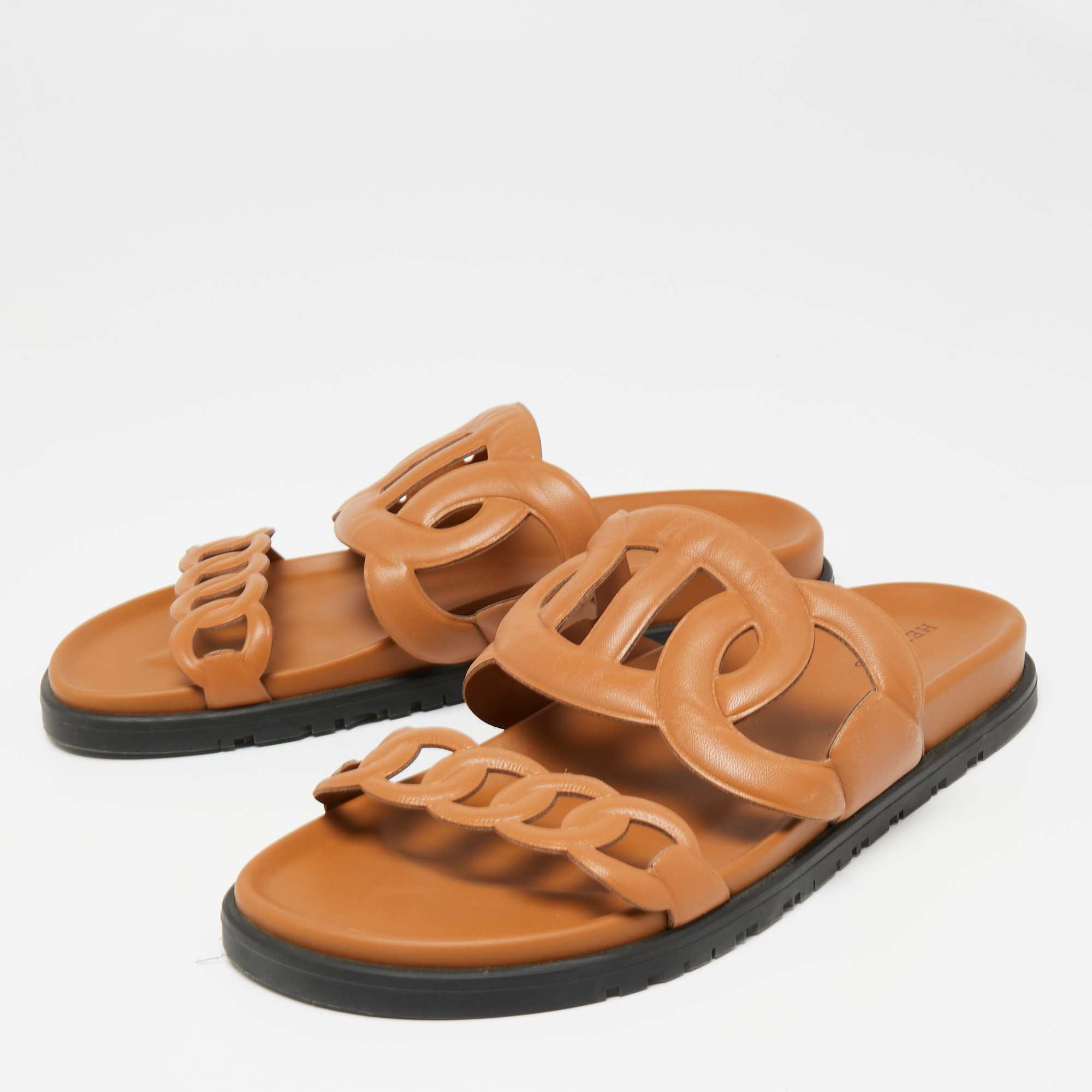 

Hermes Tan Leather Extra Slides Size