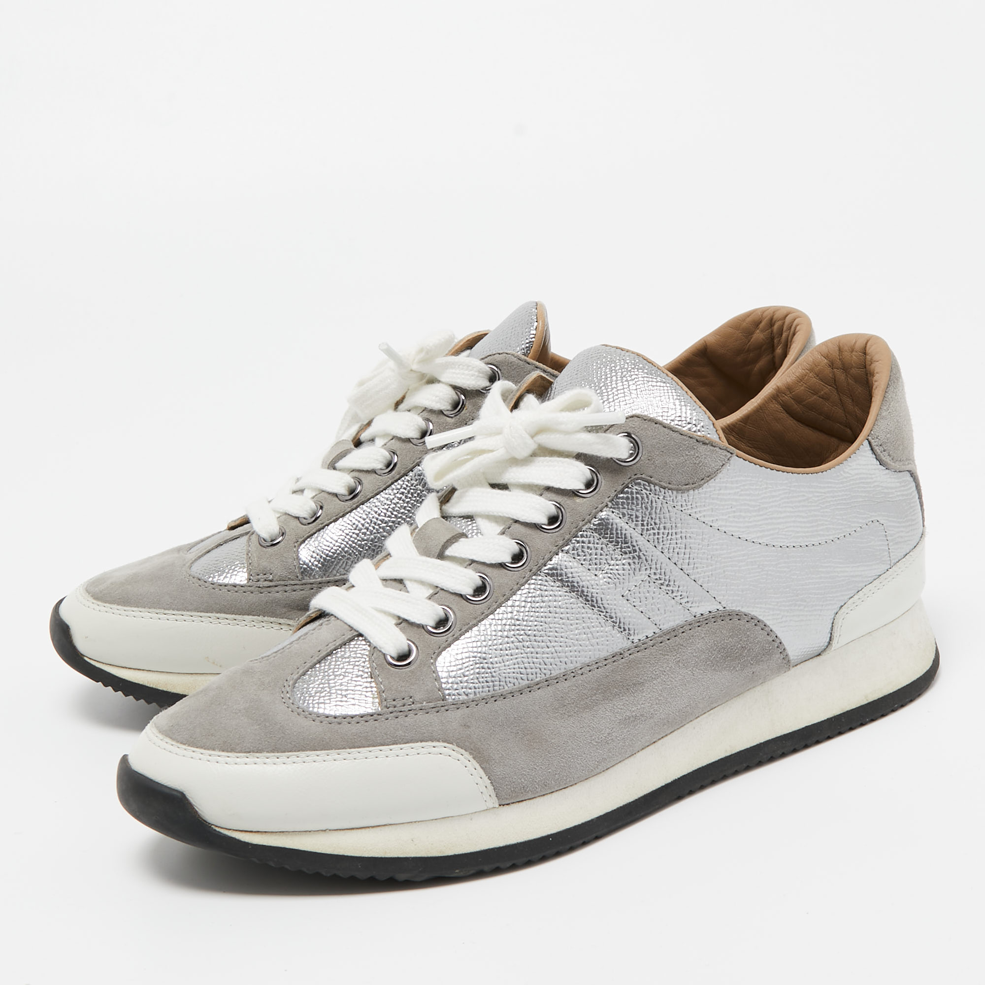 

Hermes Multicolor Suede and Leather Quicker Sneakers Size