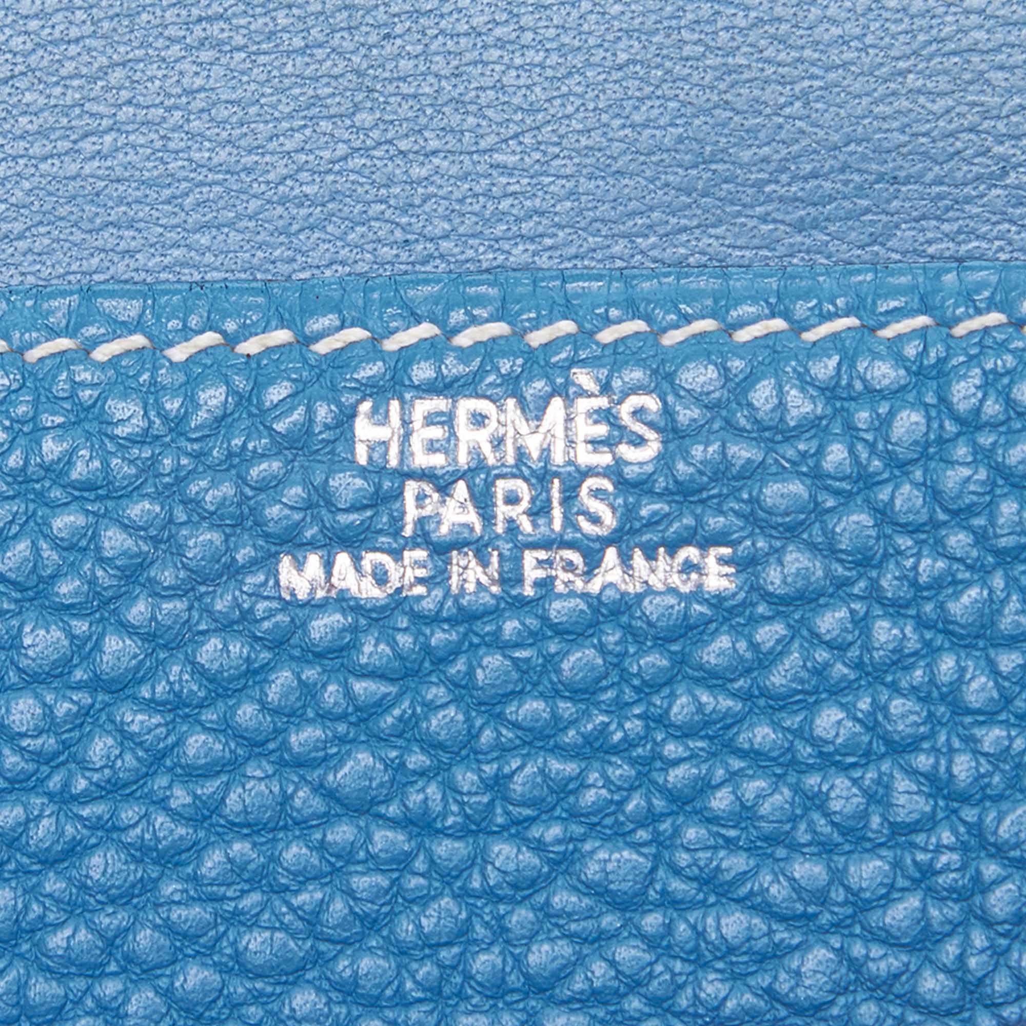 Hermes Blue Calf Leather Dogon Belt Bag Hermes