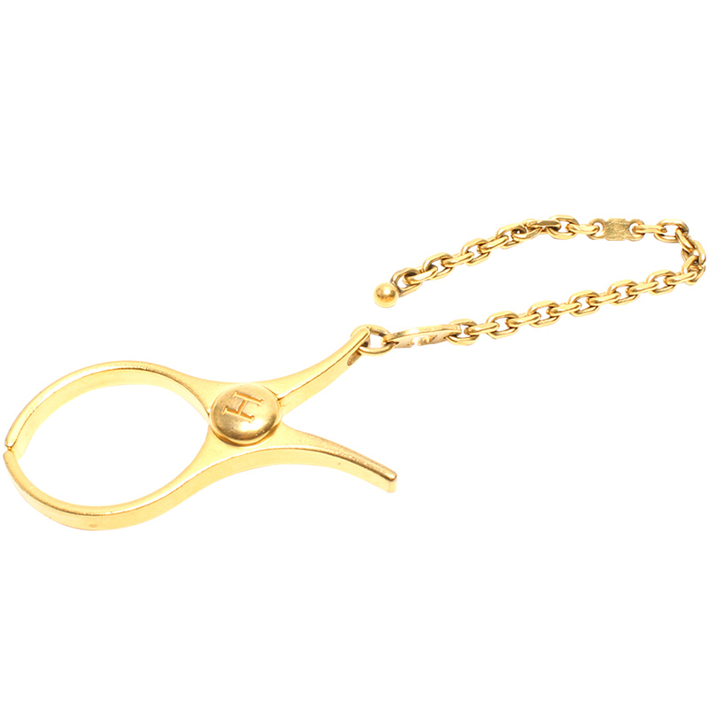 

Hermes Gold Tone Metal Key Holder