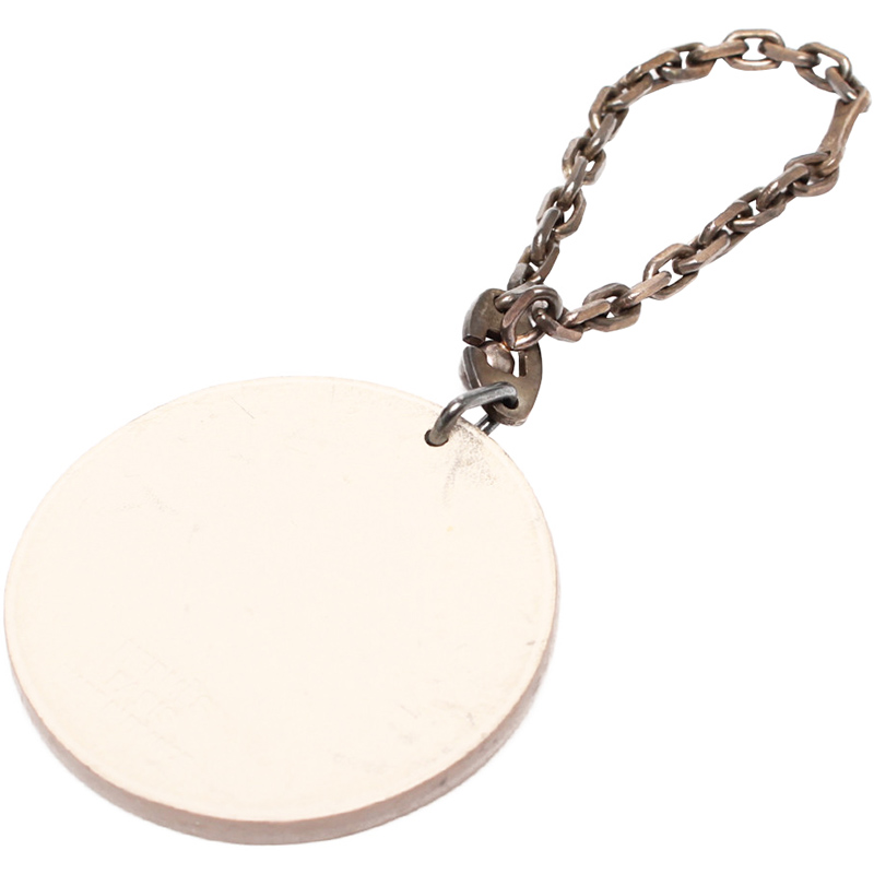 Hermes White Charm Snake Leather Key Holder