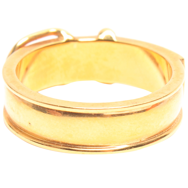 

Hermes Gold Tone Metal Motif Scarf Ring
