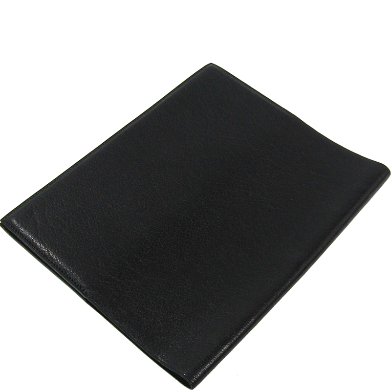 

Hermes Black Fjord Leather Notebook Cover