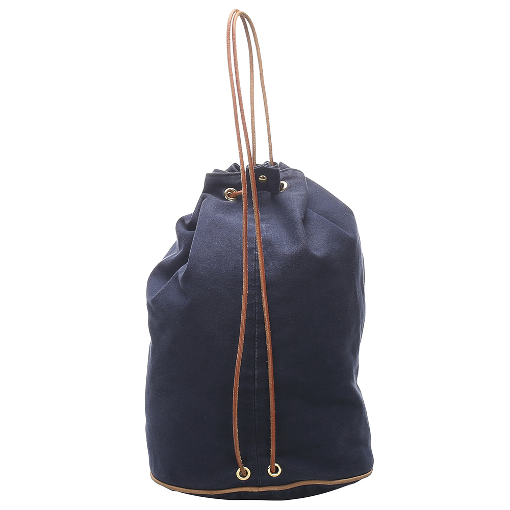 

Hermes Blue/Navy Blue Canvas Polochon Mimile Bag