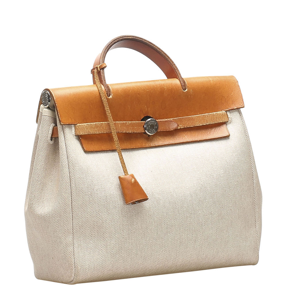 

Hermes Beige Canvas And Leather Herbag Backpack