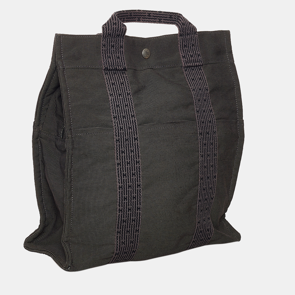 

Hermes Grey Herline Canvas Backpack MM