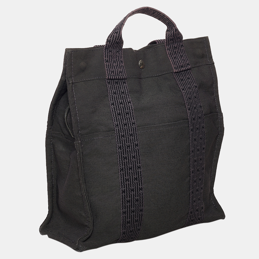 

Hermes Grey Herline Canvas Backpack MM