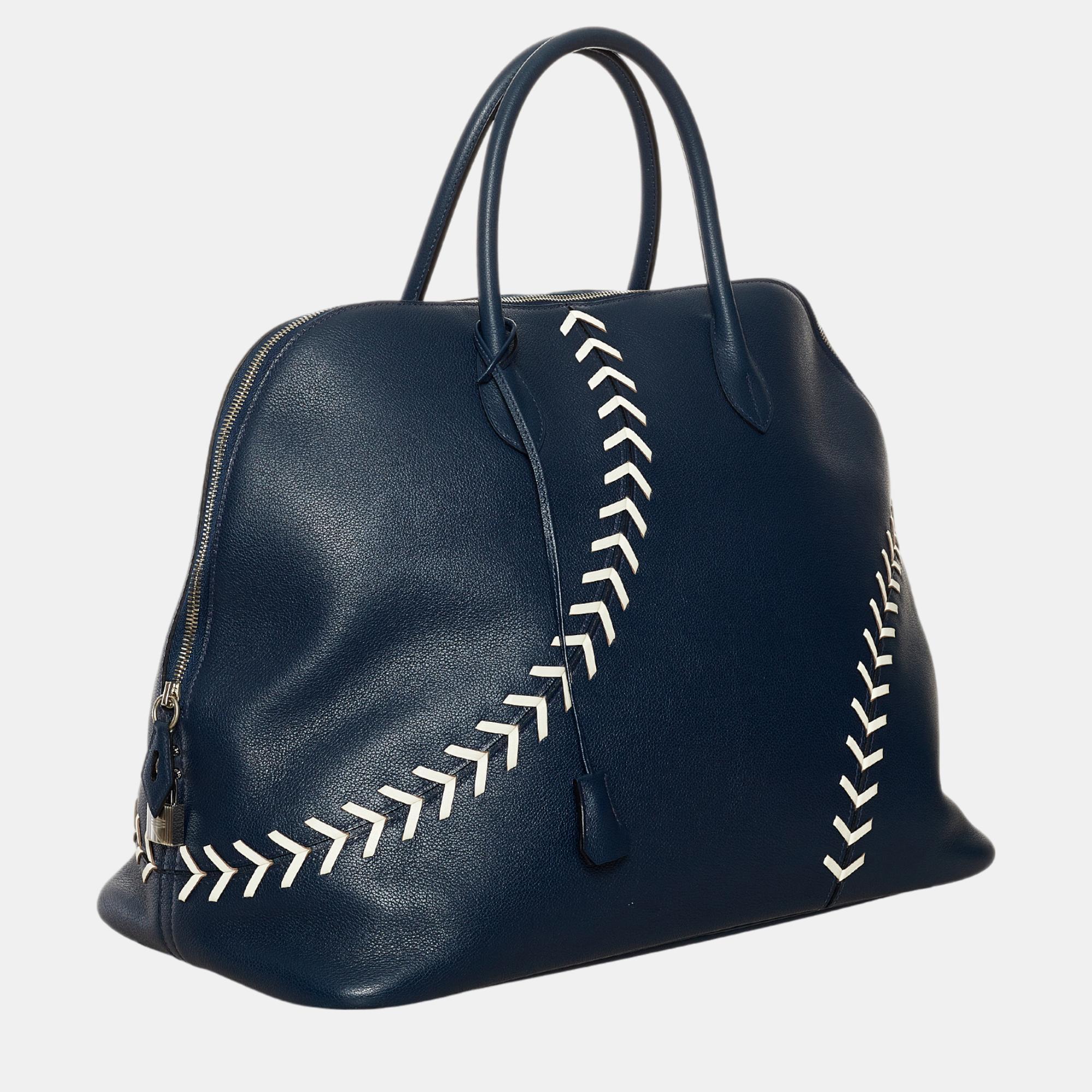 

Hermes Blue Baseball Bolide Bag