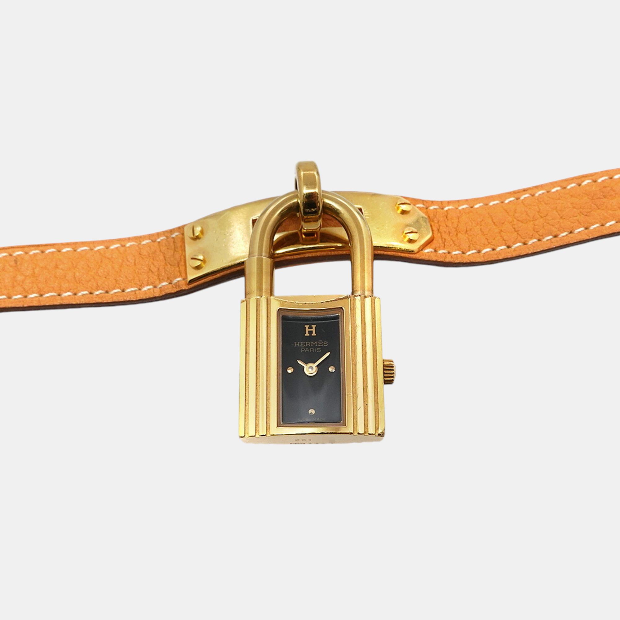 

Hermes Black Quartz Cadena Kelly Watch