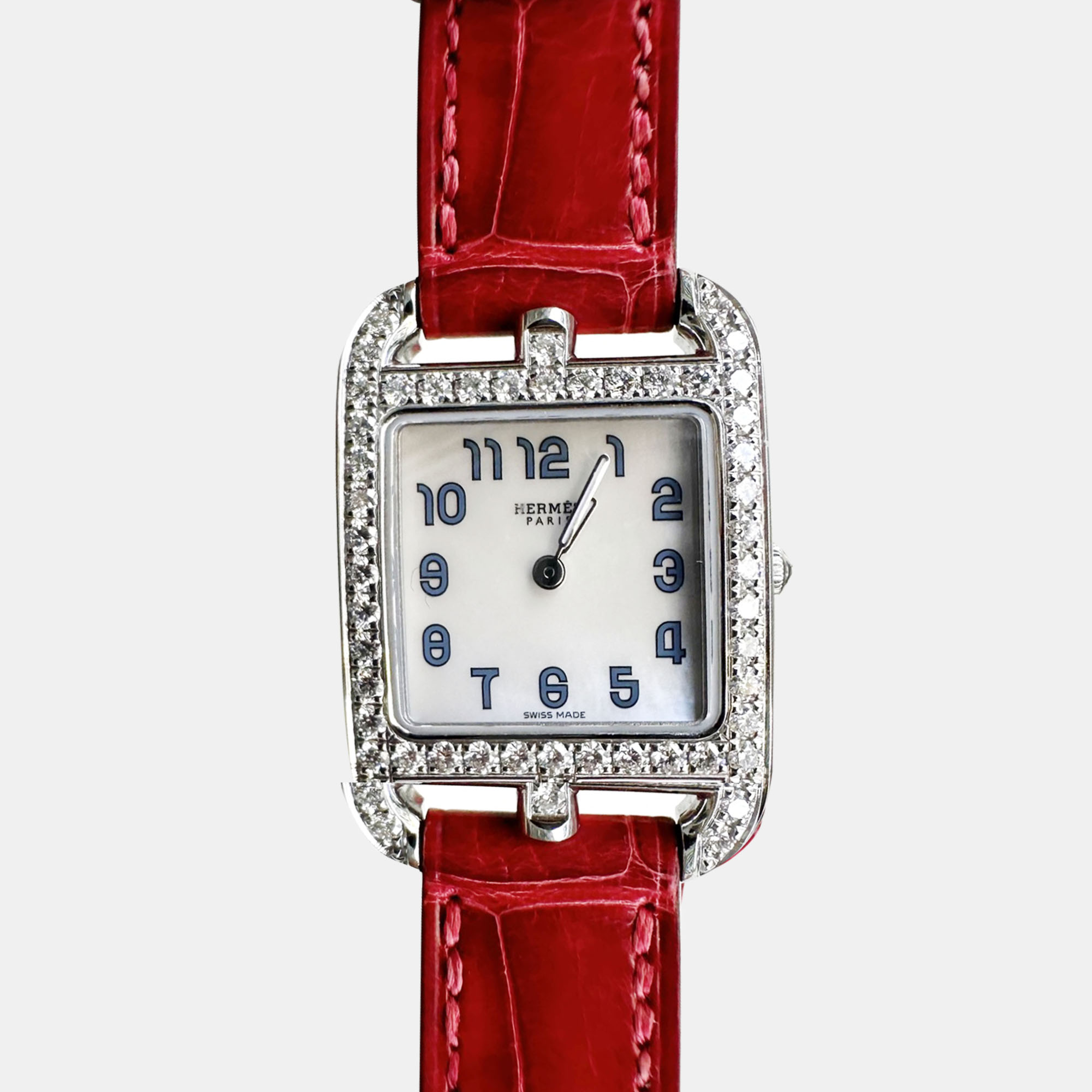 

Hermes Steel Large Diamond CAPE COD W043610WW00 Women's Wristwatch 23 mm, White