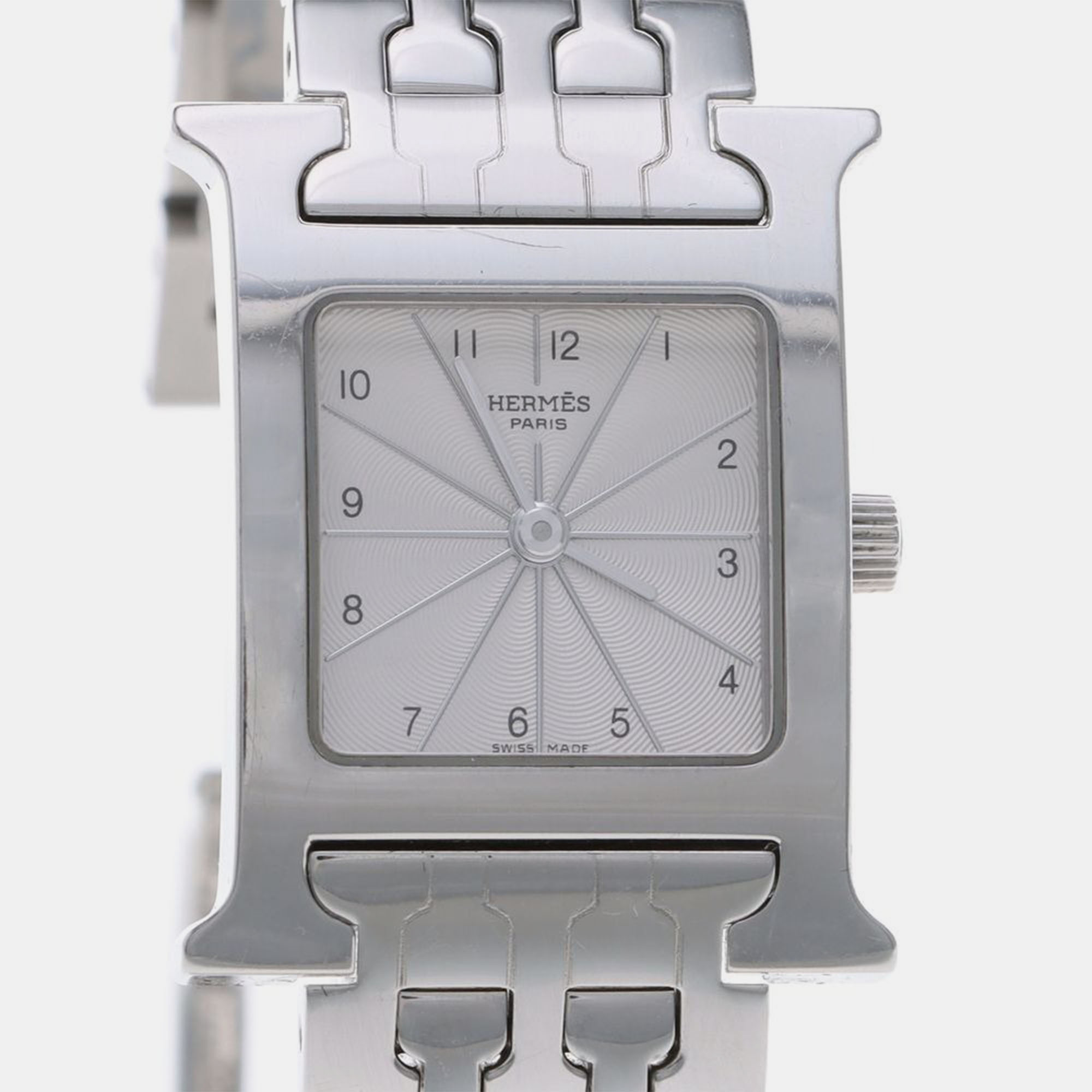 

Hermes Heure H HH1.201 Quartz Stainless Steel Women's Wristwatch 21.5 mm, Silver