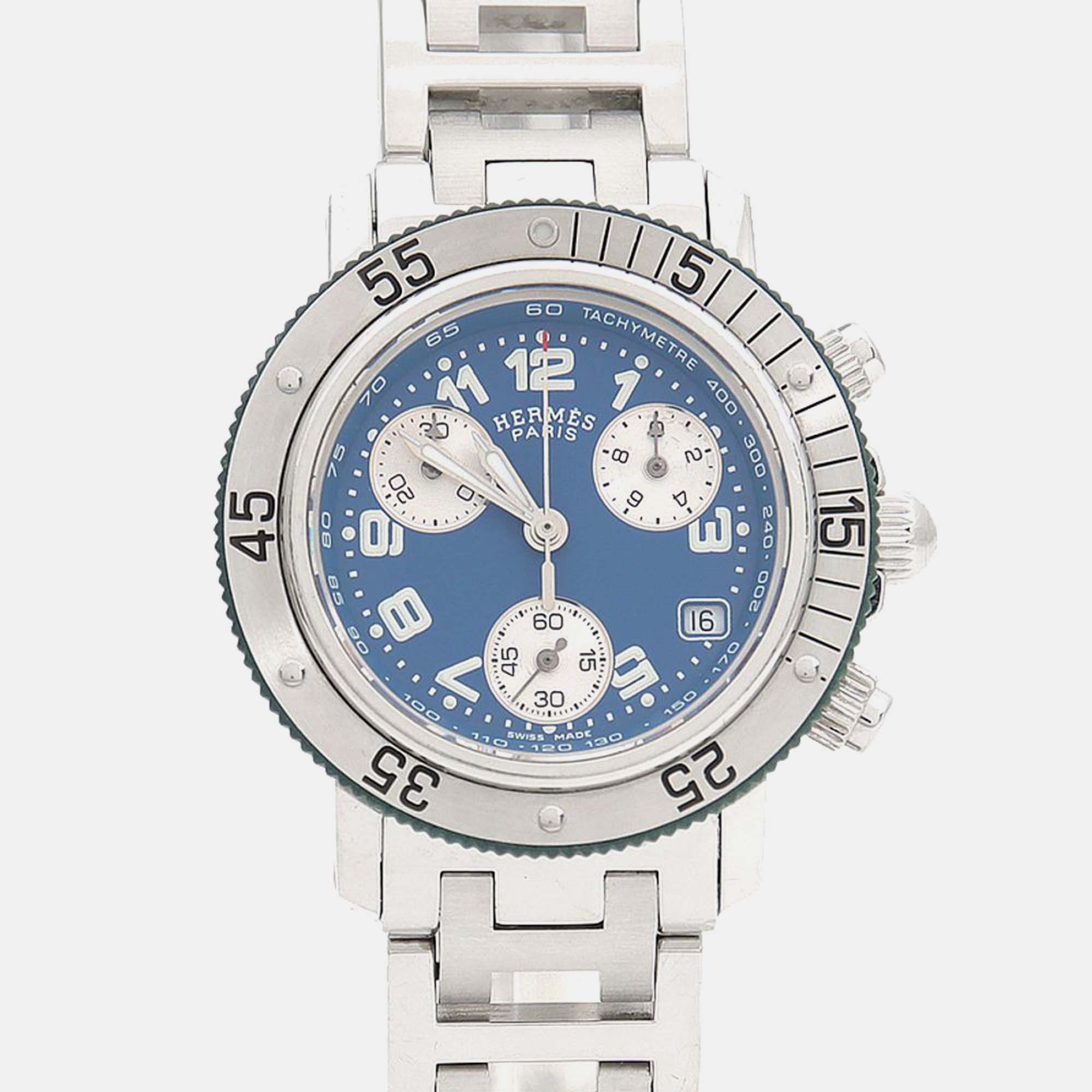 

Hermes Clipper CL2.317 Quartz Blue Stainless Steel Women's Wristwatch