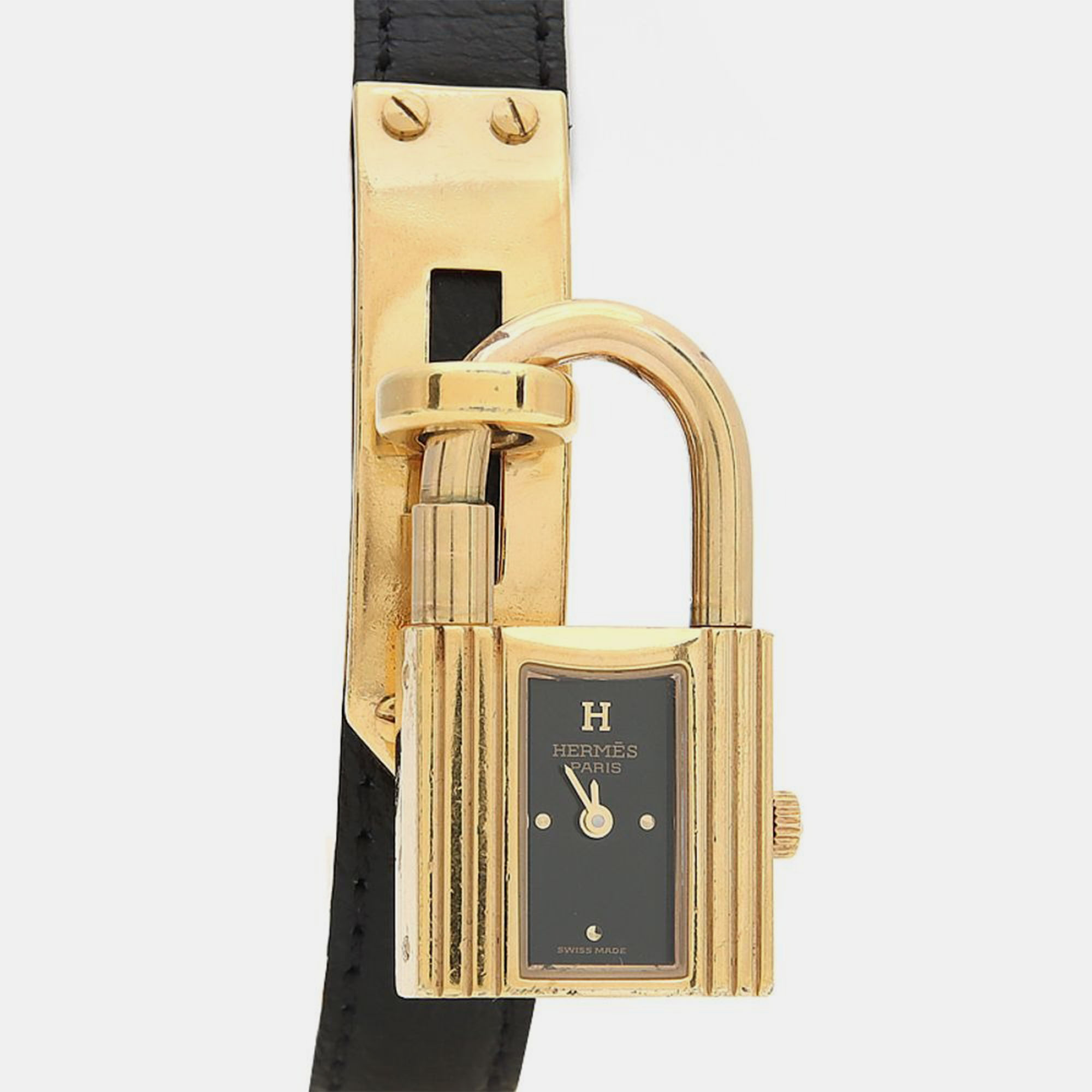 

Hermes Kelly Quartz Stainless Steel Women's Wristwatch 20 mm, Black