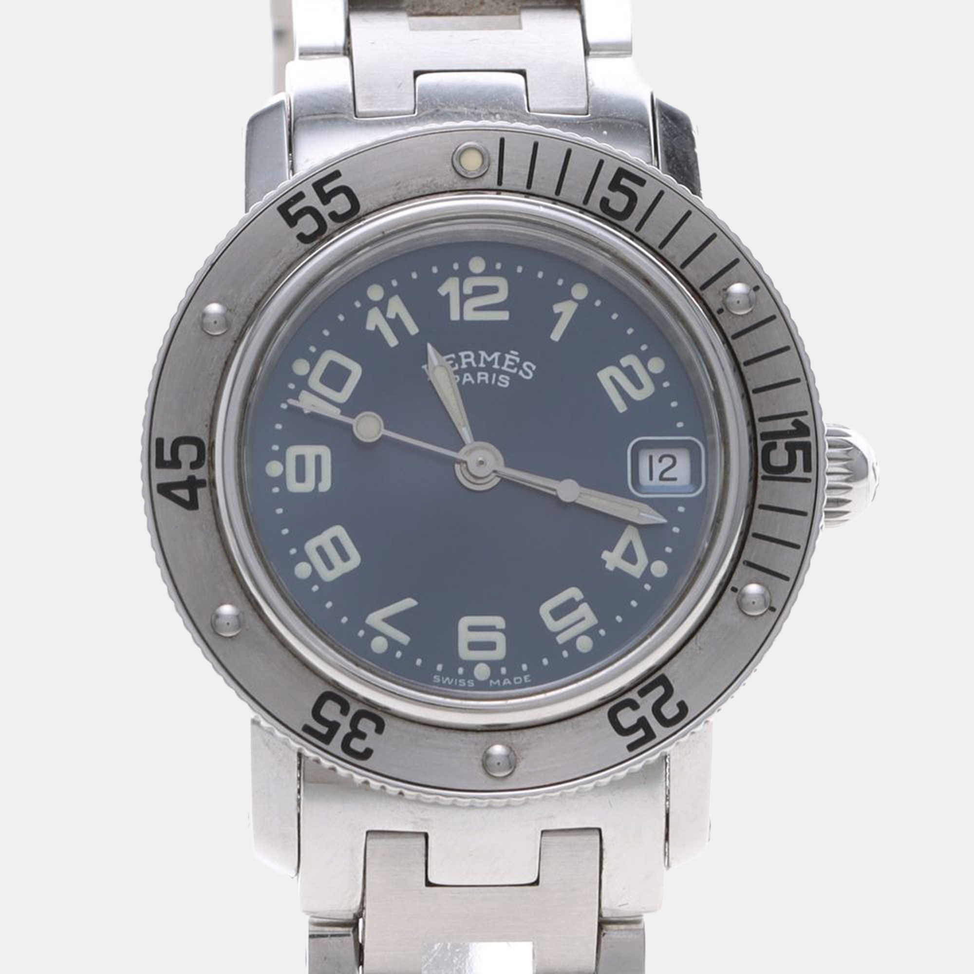 

Hermes Clipper CL5.210 Quartz Stainless Steel Women's Wristwatch 28 mm, Blue
