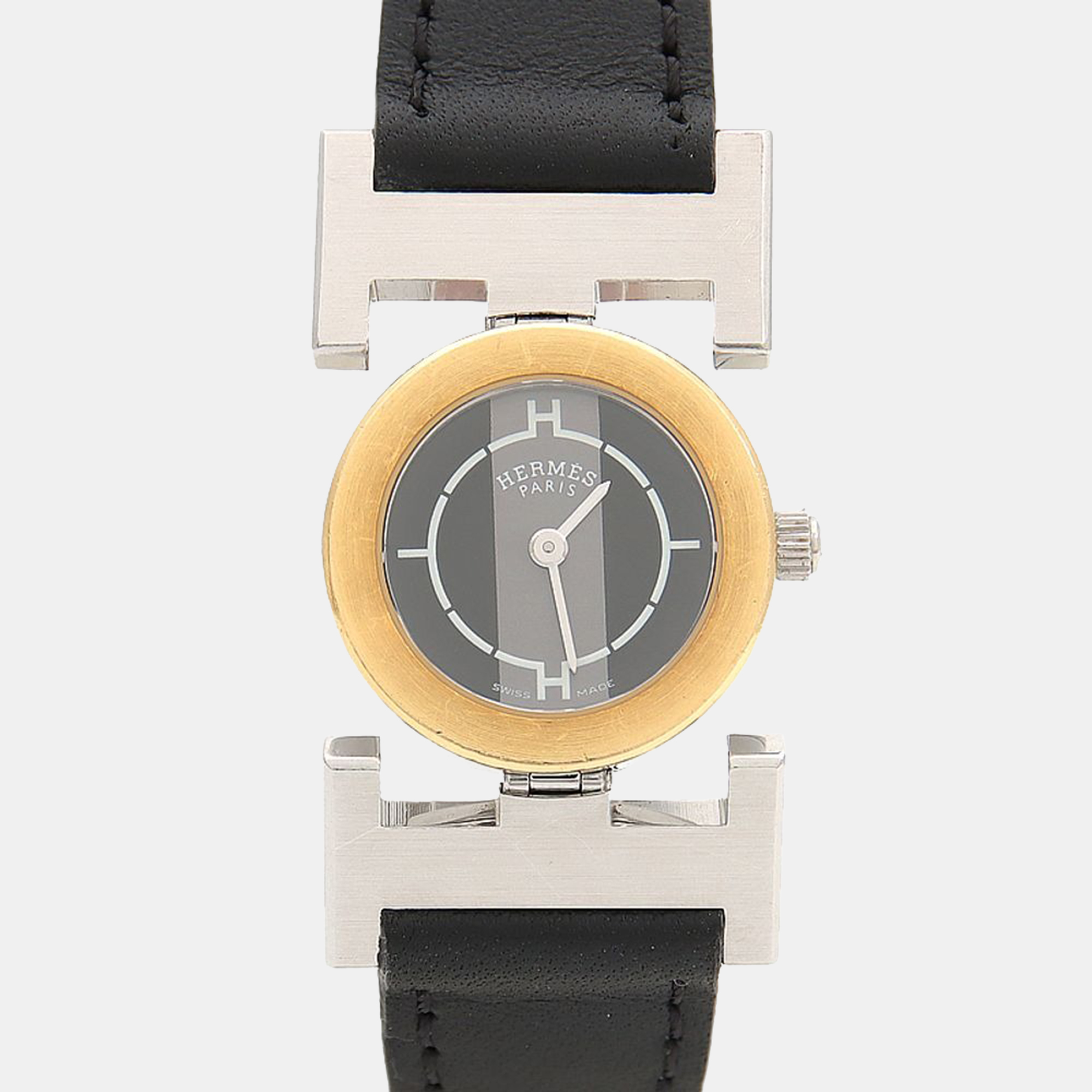 

Hermes Paprika PA1.220 Quartz Stainless Steel Women's Wristwatch 21 mm, Black