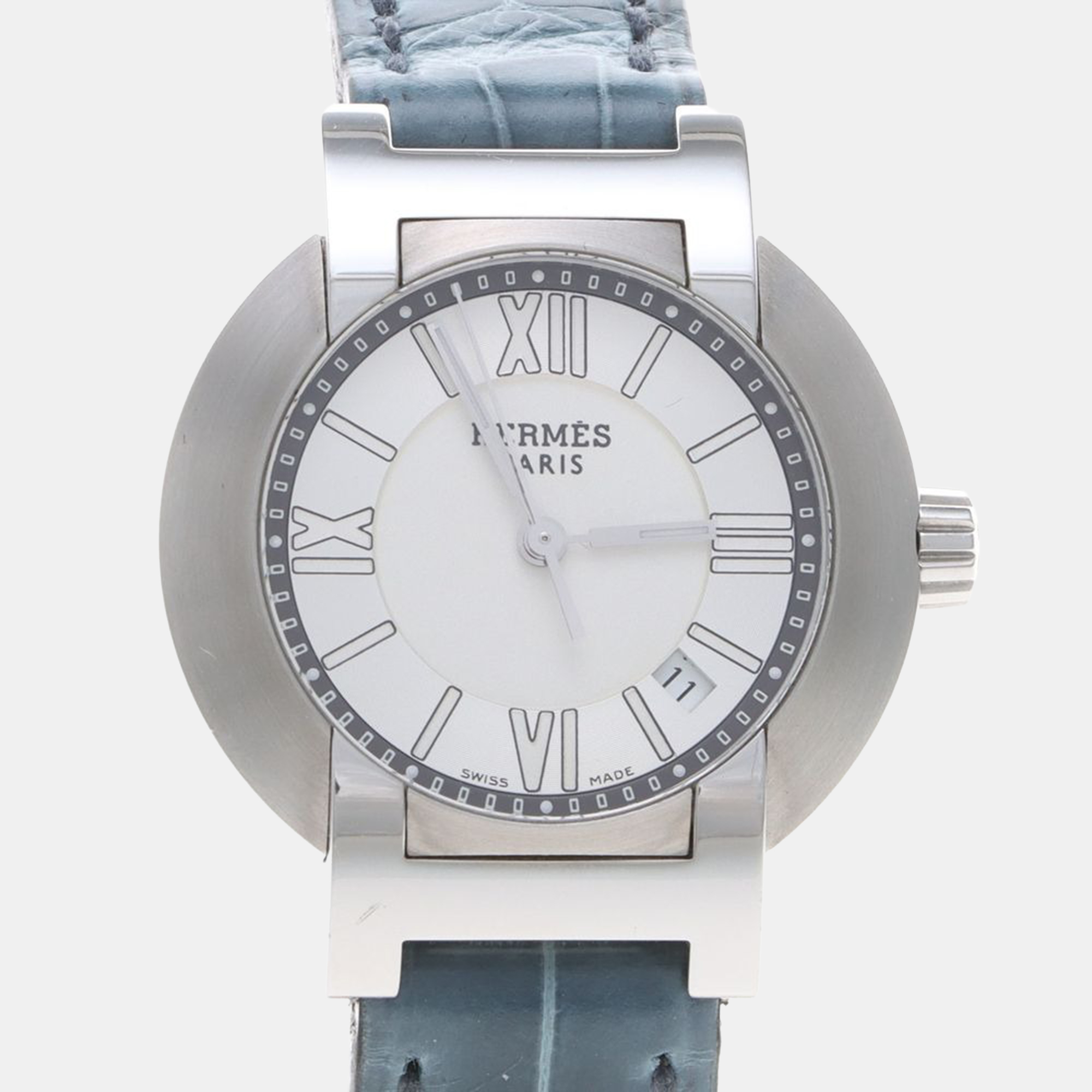 

Hermes Nomad N04.210 Quartz Stainless Steel Women's Wristwatch 28 mm, White