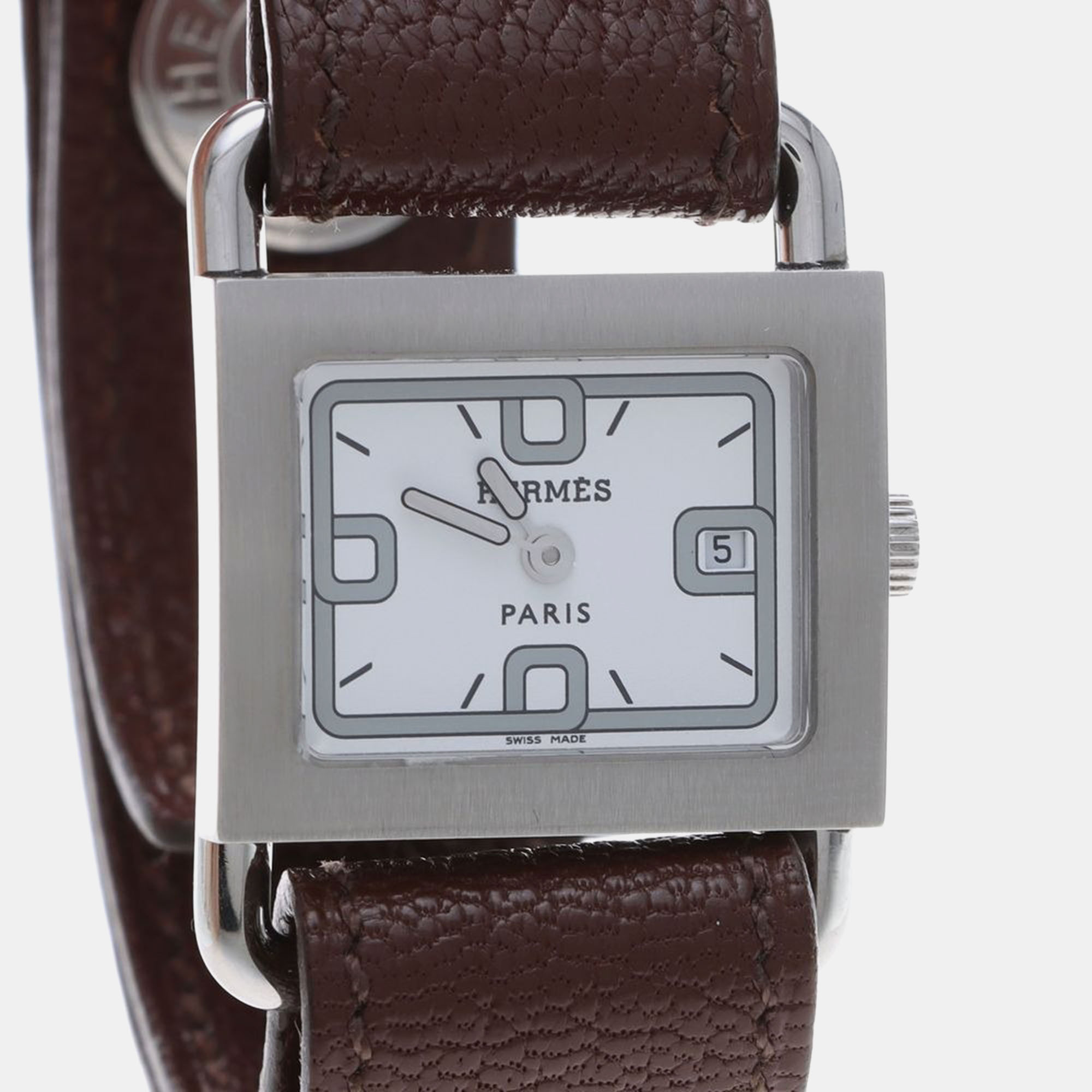 

Hermes Barenia Quartz Silver Stainless Steel Women's Wristwatch 25.5 mm
