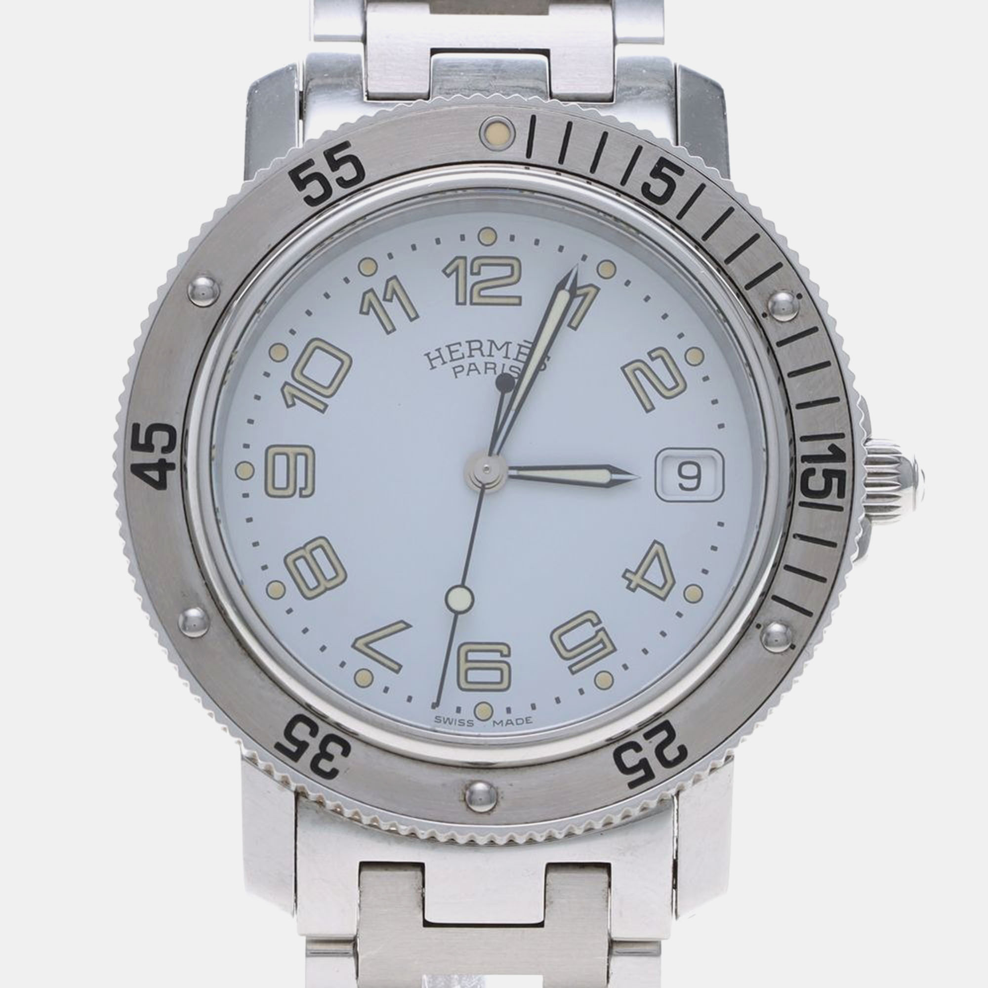 

Hermes Clipper CL7.710 Quartz Stainless Steel Women's Wristwatch 38 mm, Blue