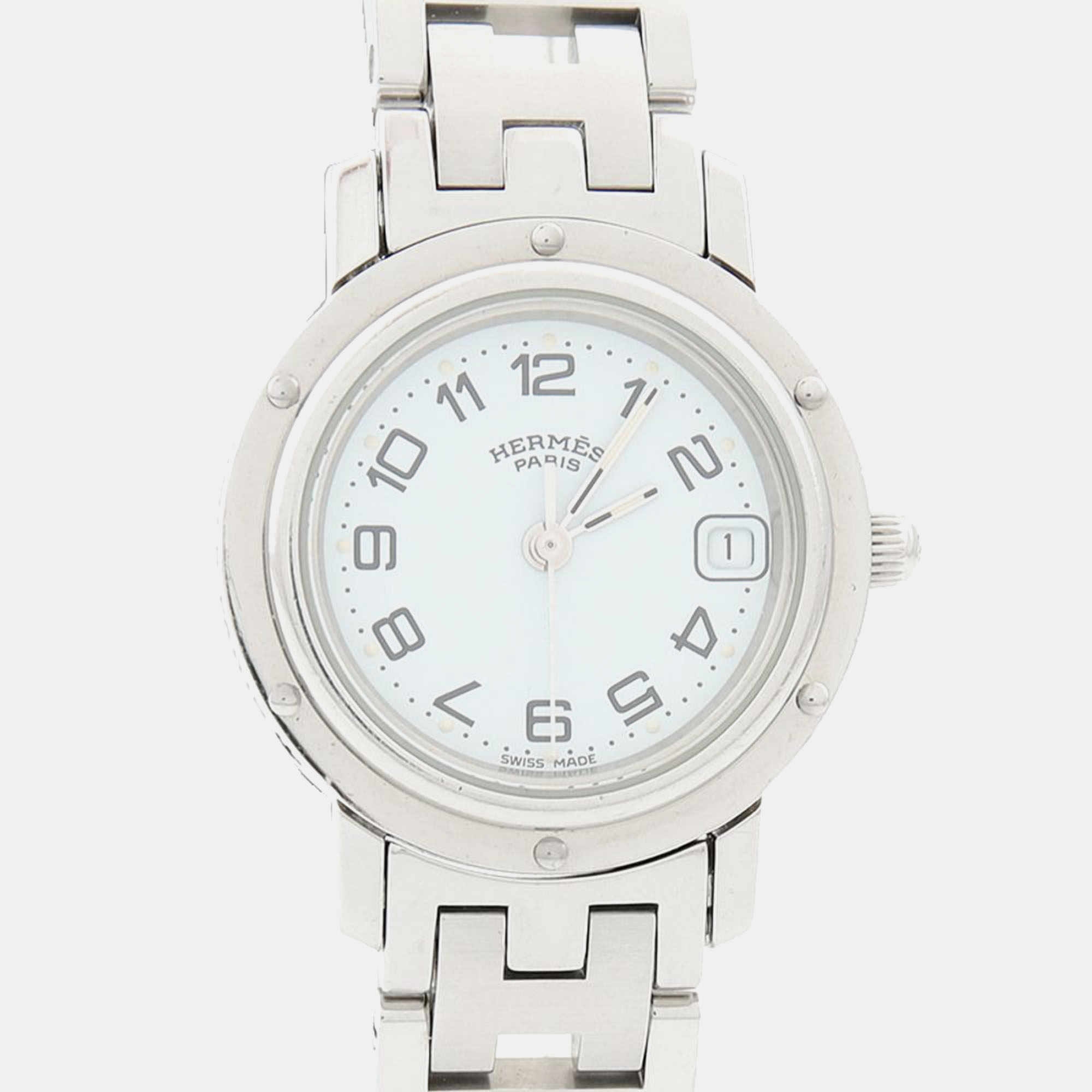 

Hermes Clipper CL4.210 Quartz White Stainless Steel Women's Wristwatch 24 mm
