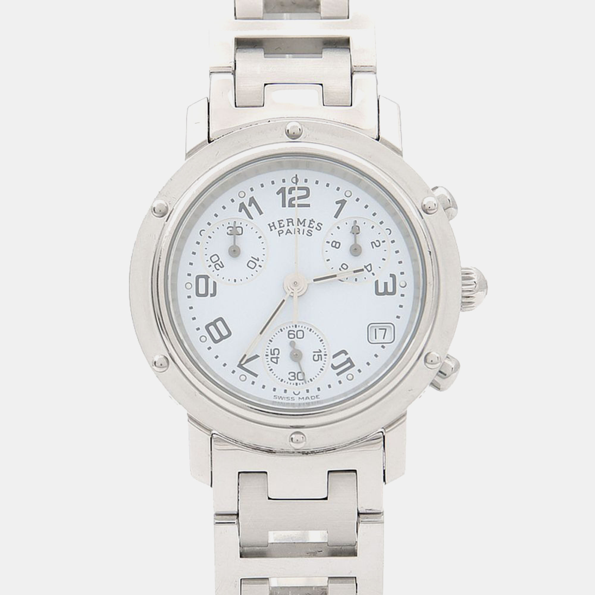 

Hermes Clipper CL1.310 Quartz Stainless Steel Women's Wristwatch 31 mm, Blue