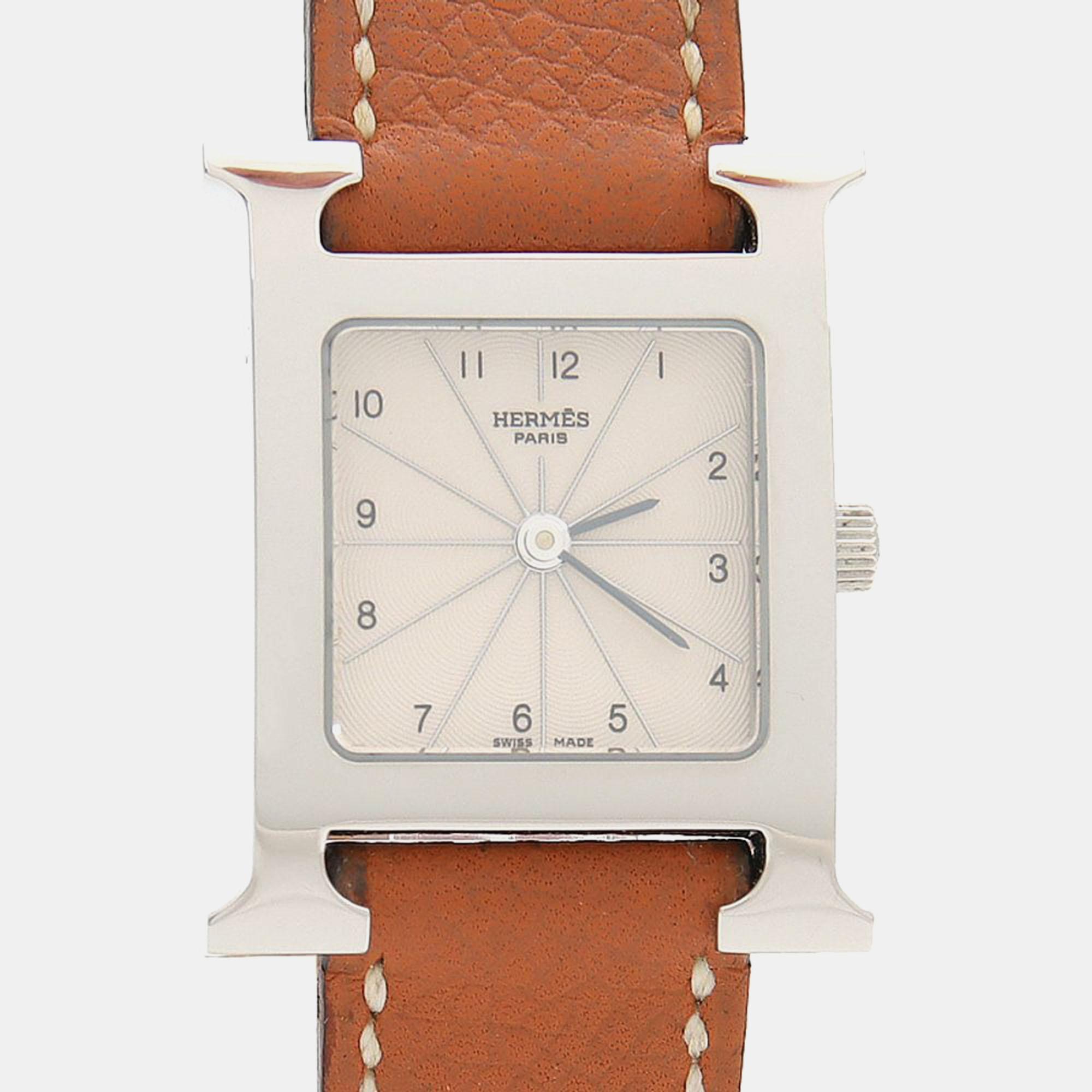 

Hermes Heure H HH1.210 Quartz Stainless Steel Women's Wristwatch 21 mm, Silver