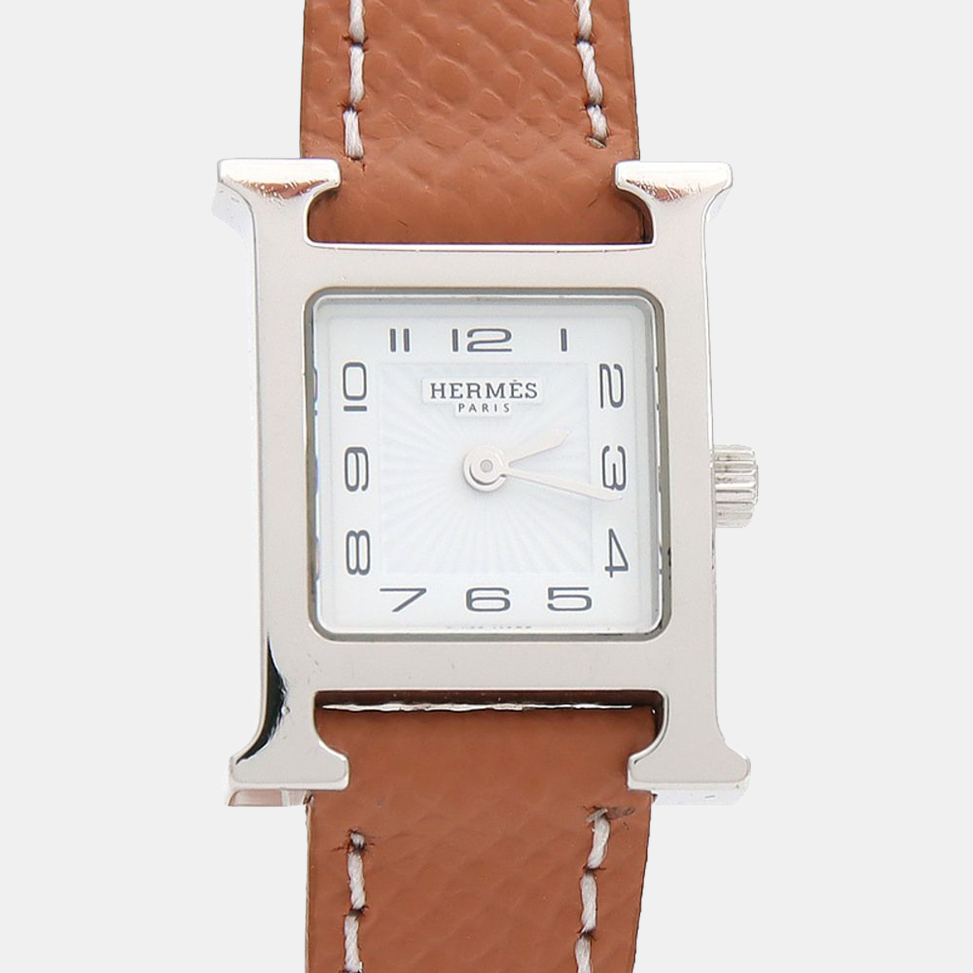 

Hermes Heure H HH1.110 Quartz Stainless Steel Womens Wristwatch, White