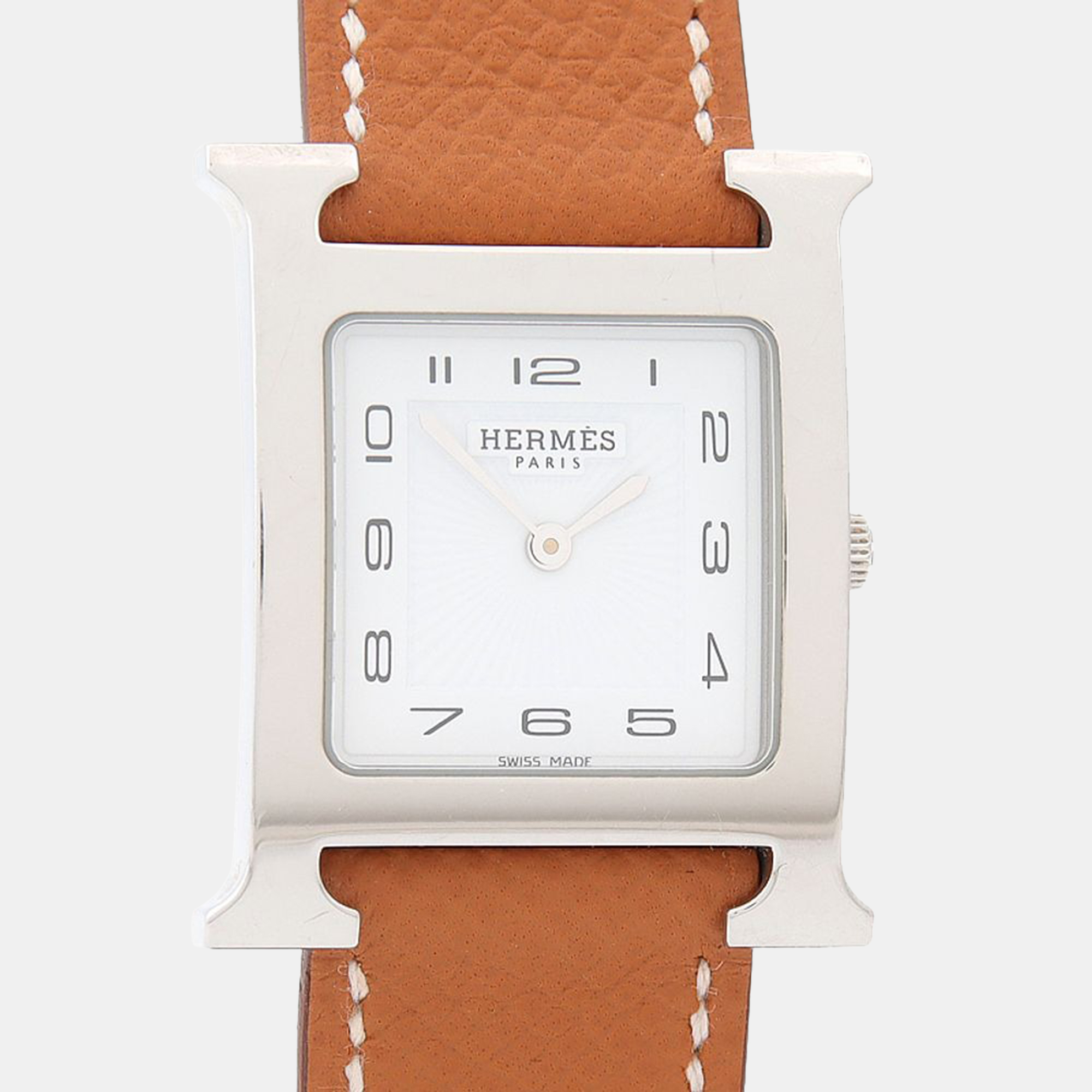

Hermes Heure H HH1.510e Quartz Stainless Steel Men's Wristwatch, White