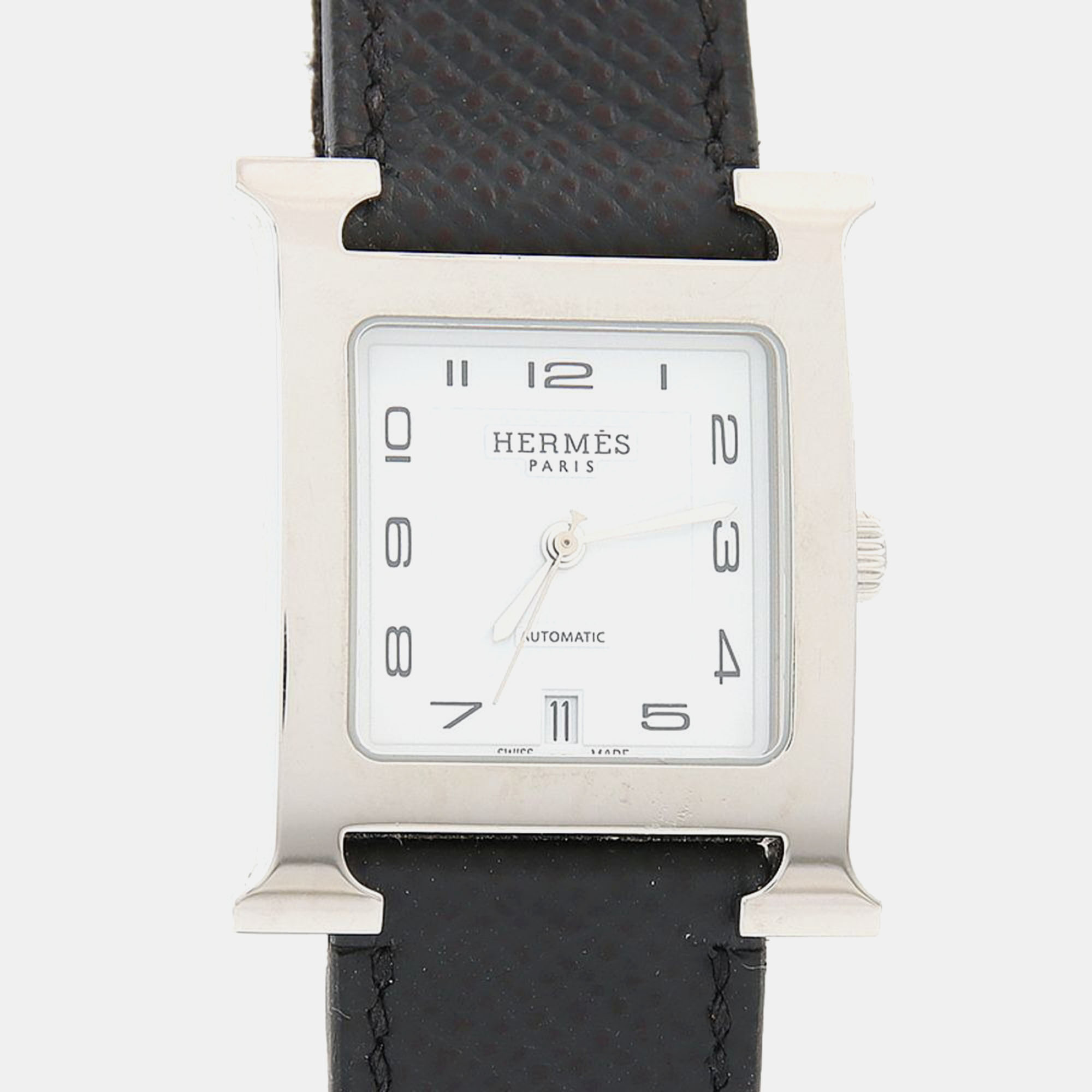 

Hermes Heure H HH2.510 Automatic Stainless Steel Womens Wristwatch 26.5 mm, White