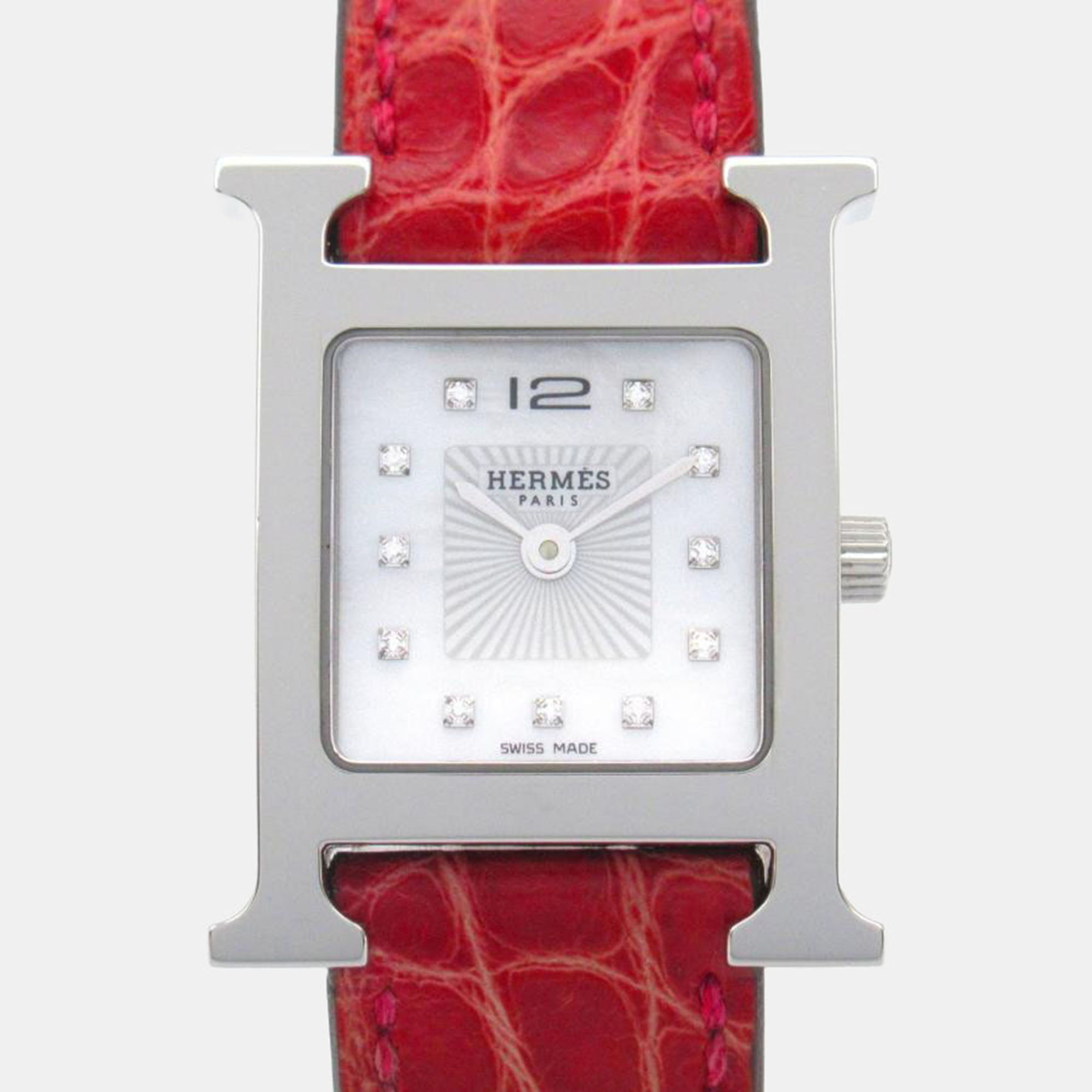 

Hermes Heure H HH1.210 Quartz White Stainless Steel Women's Wristwatch 21 mm