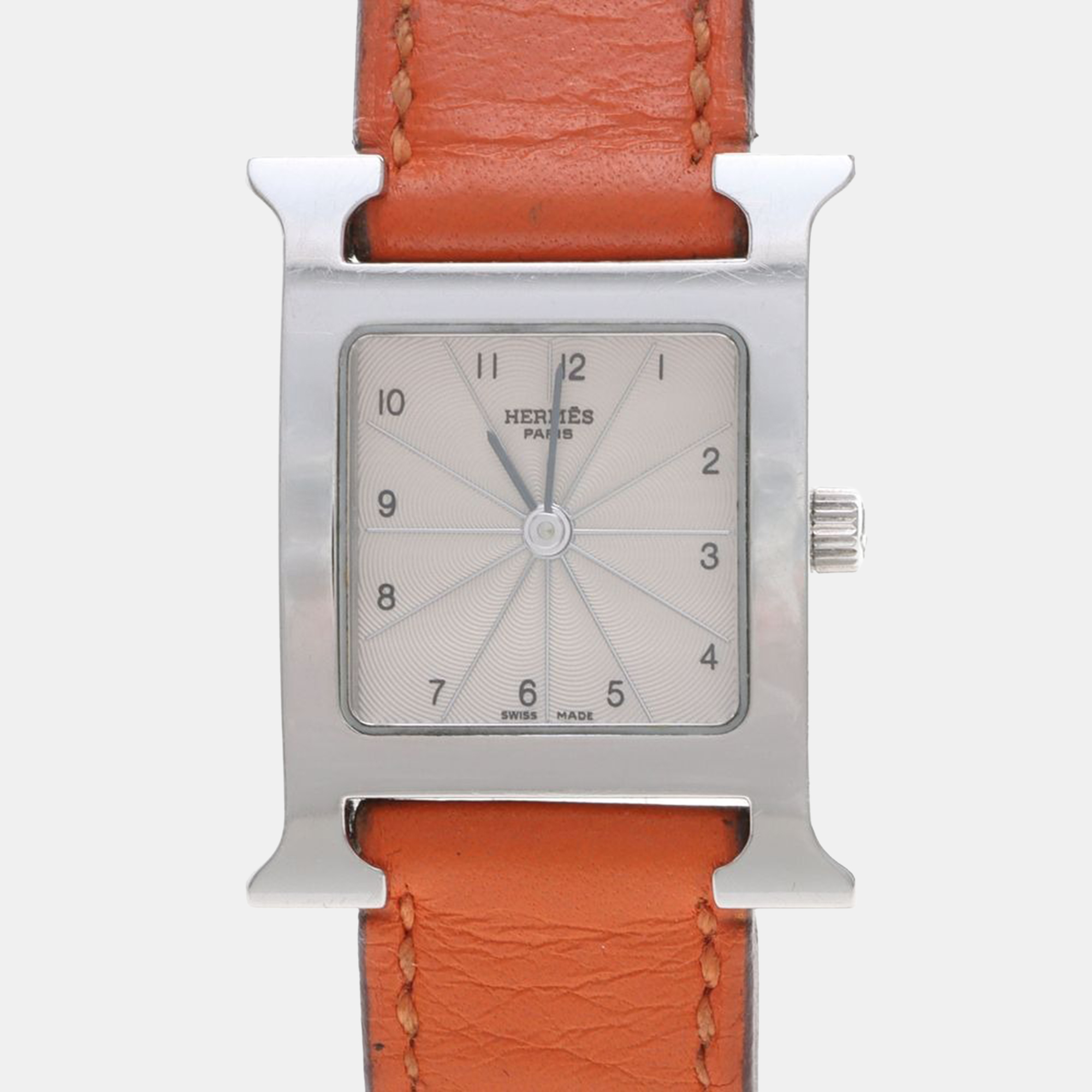 

Hermes H Hour HH1.210 Quartz White Stainless Steel Women's Wristwatch, Silver