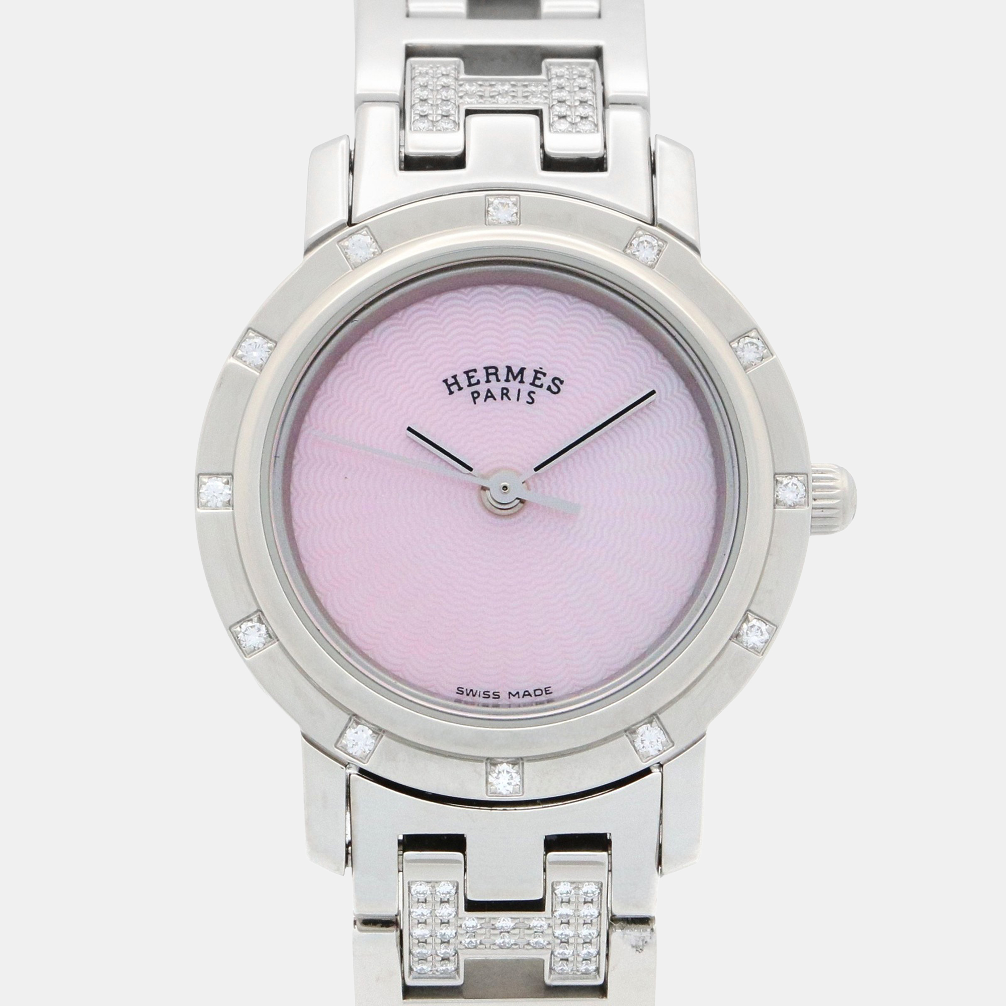 

Hermes Clipper CL4.230 Quartz Pink Stainless Steel Women's Wristwatch 24 mm