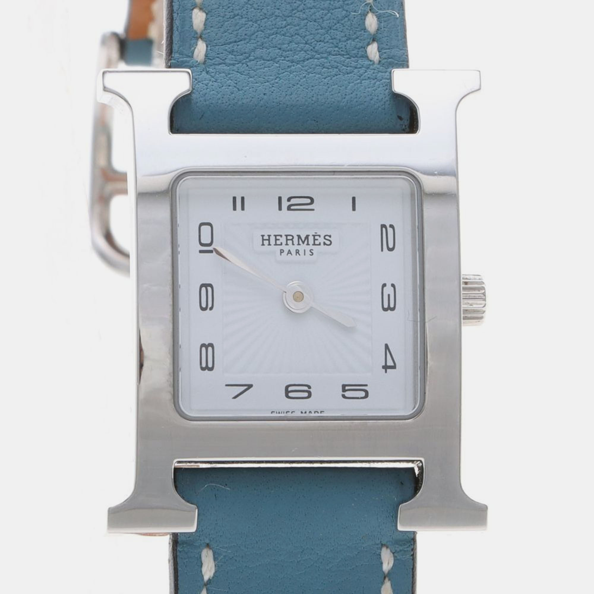 

Hermes H Hour HH1.210 Quartz Stainless Steel Women's Wristwatch, White