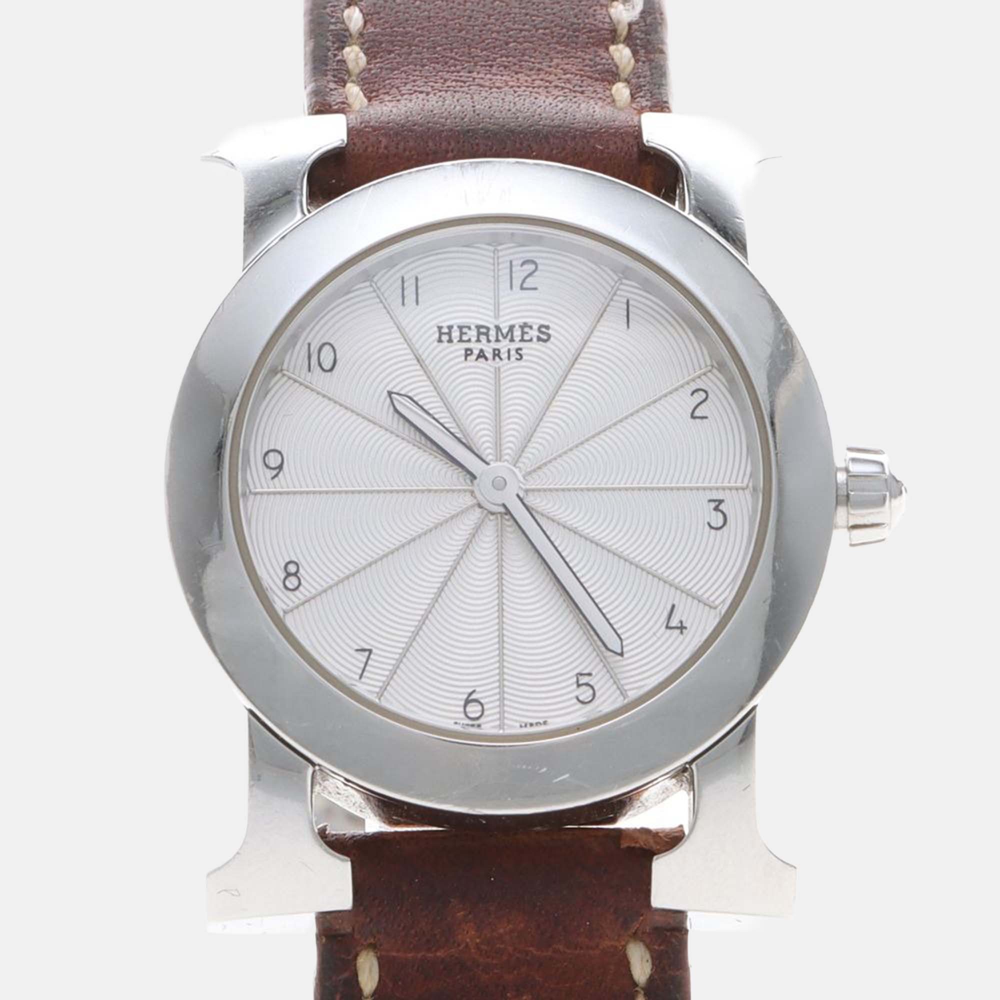 

Hermes Rondo HR1.210 Quartz White Stainless Steel Women's Wristwatch
