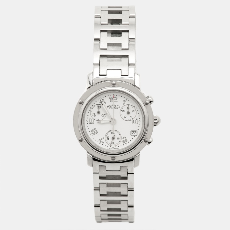 

Hermes Clipper CL1.310 Quartz White Stainless Steel Women's Wristwatch 31 mm