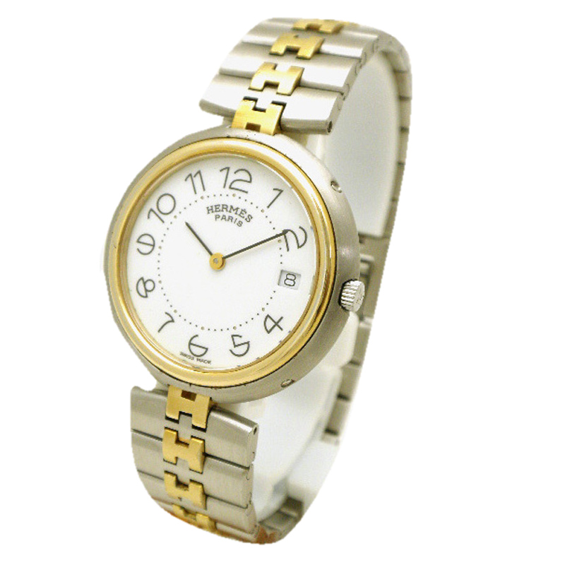 

Hermes White Gold Plated Profile Women's Wristwatch