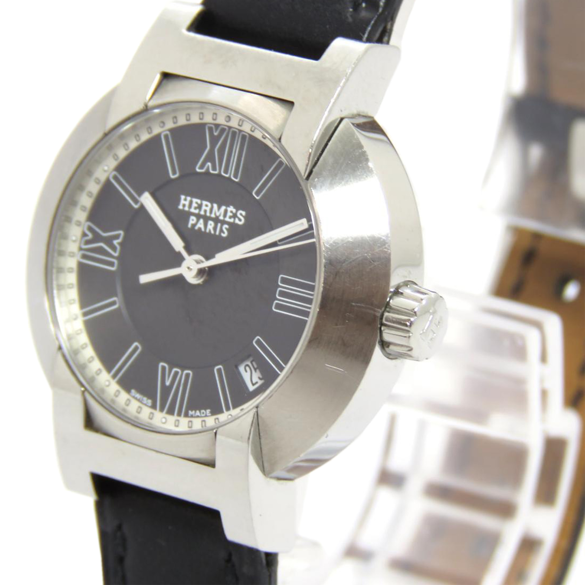 

Hermes Black Stainless Steel Nomade Women's Wristwatch