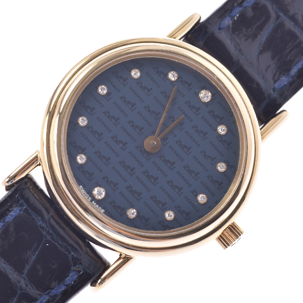 

Hermes Blue Diamonds Gold Tone Stainless Steel Limited Edition Women's Wristwatch