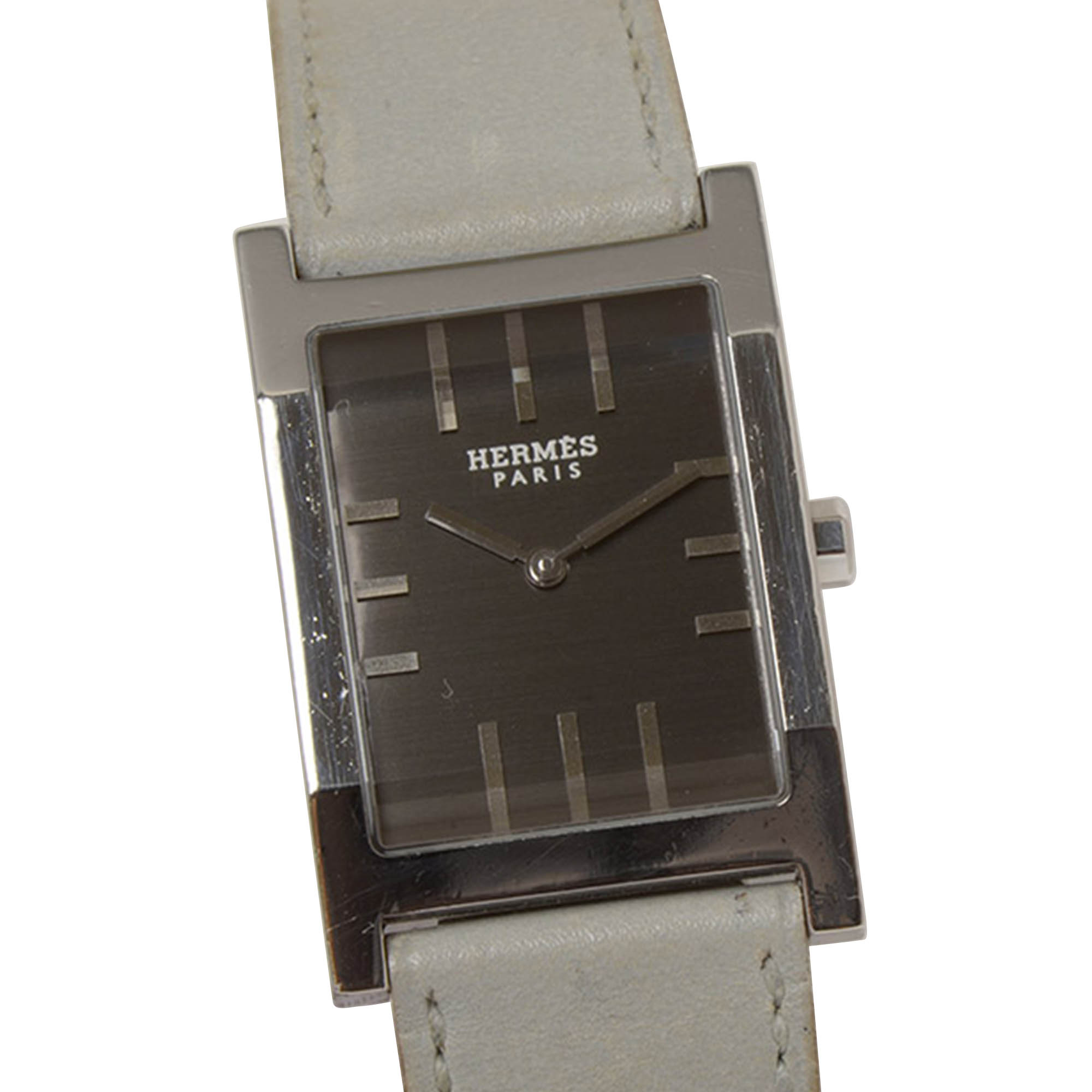 

Hermes Black Stainless Steel Tandem TA1.710 Women's Wristwatch