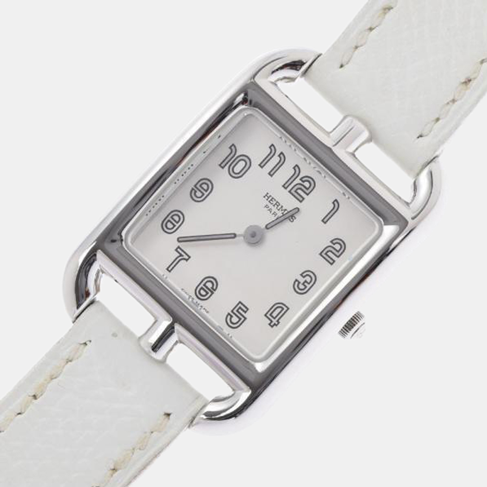 

Hermes White Stainless Steel Cape Cod CC1.210 Quartz Women's Wristwatch 23 mm