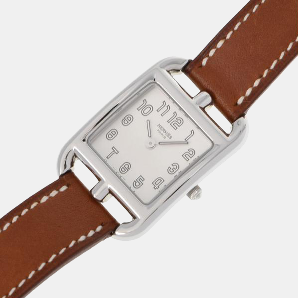 

Hermes Silver Stainless Steel Cape Cod CC1.210 Quartz Women's Wristwatch 23 mm