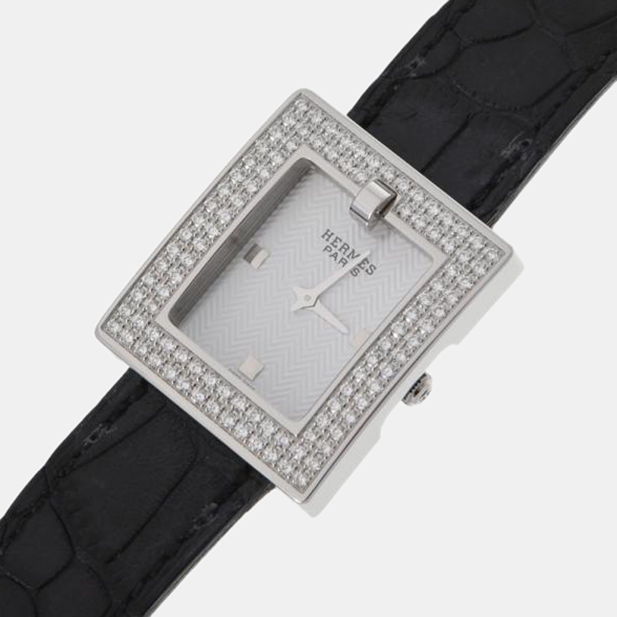 

Hermes White Stainless Steel Belt BE1.230 Quartz Women's Wristwatch 26 mm