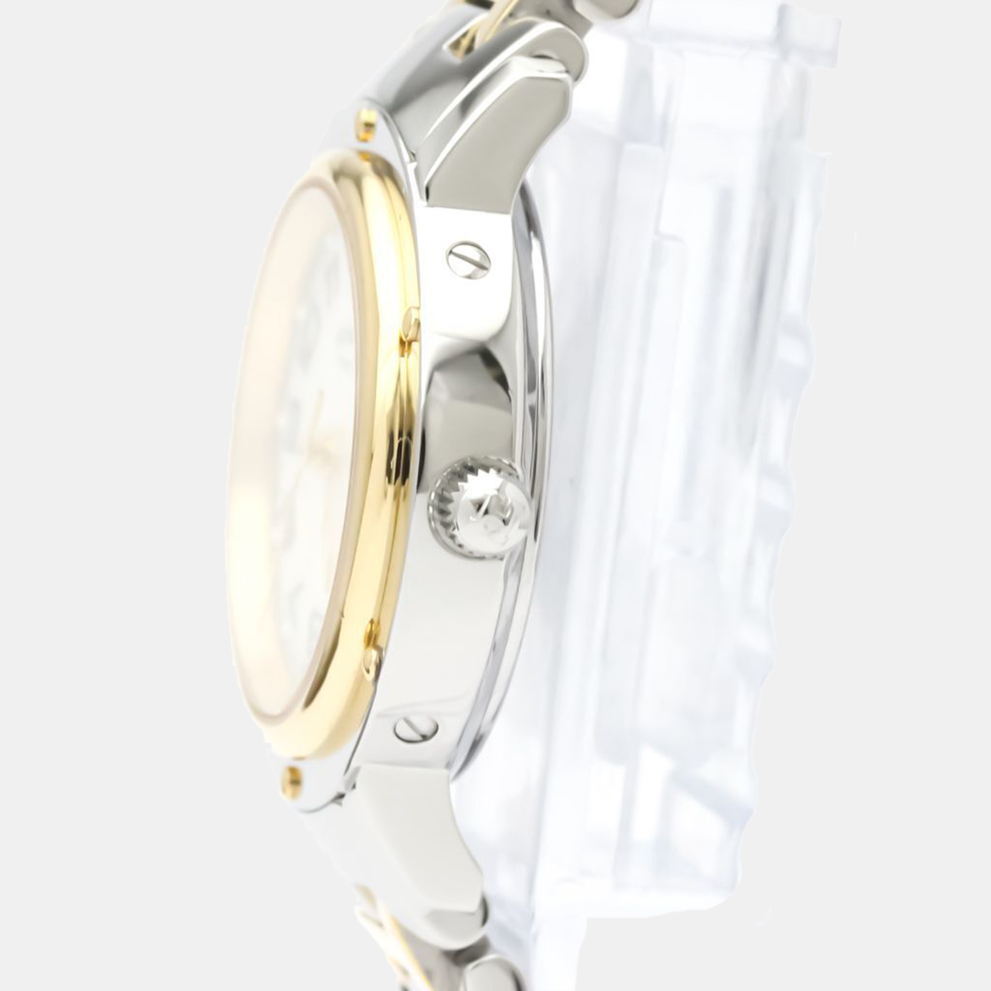 

Hermes White Shell Yellow Gold Plated Stainless Steel Clipper Quartz Women's Wristwatch 24 mm