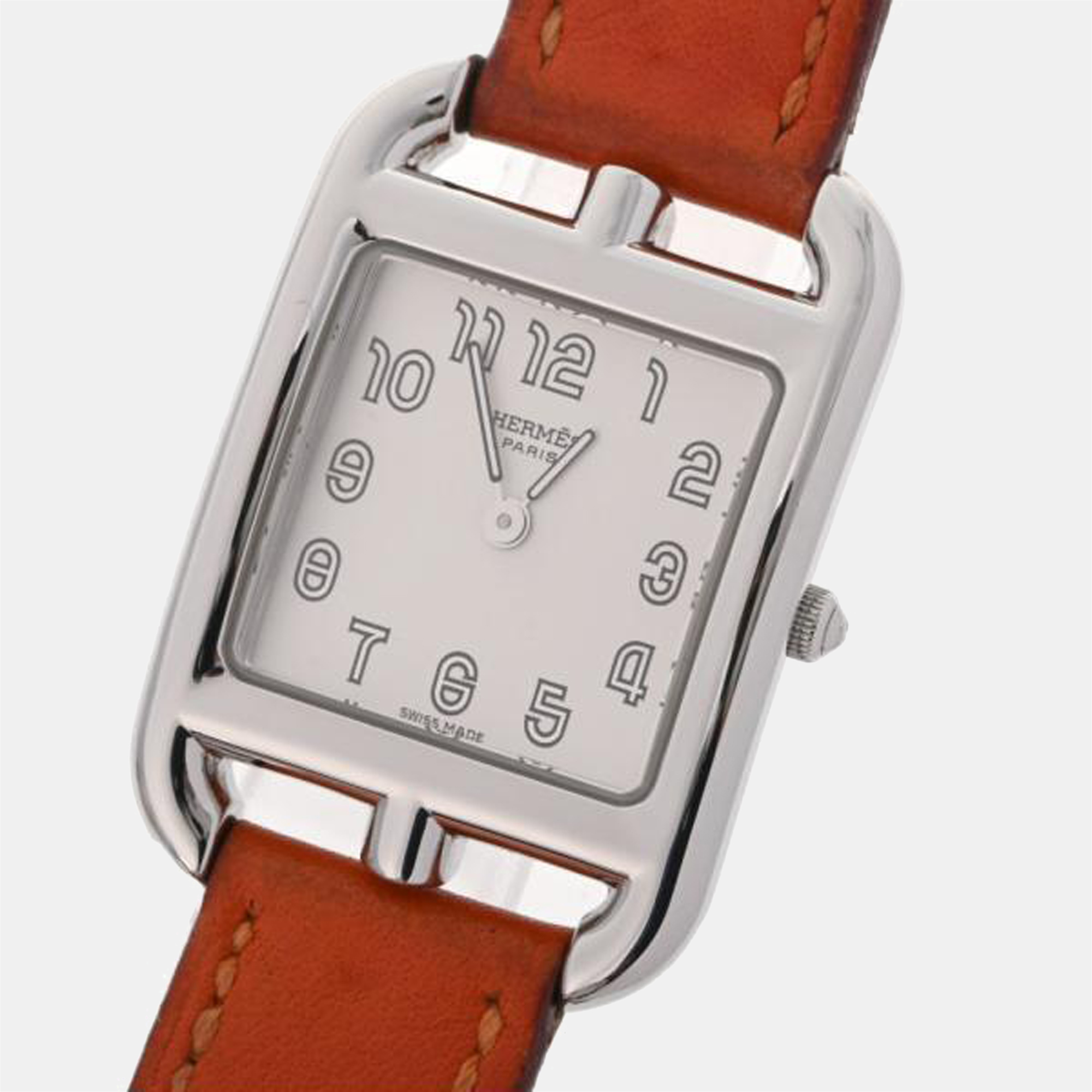 

Hermes White Stainless Steel Cape Cod CC1.210 Quartz Women's Wristwatch 23 mm